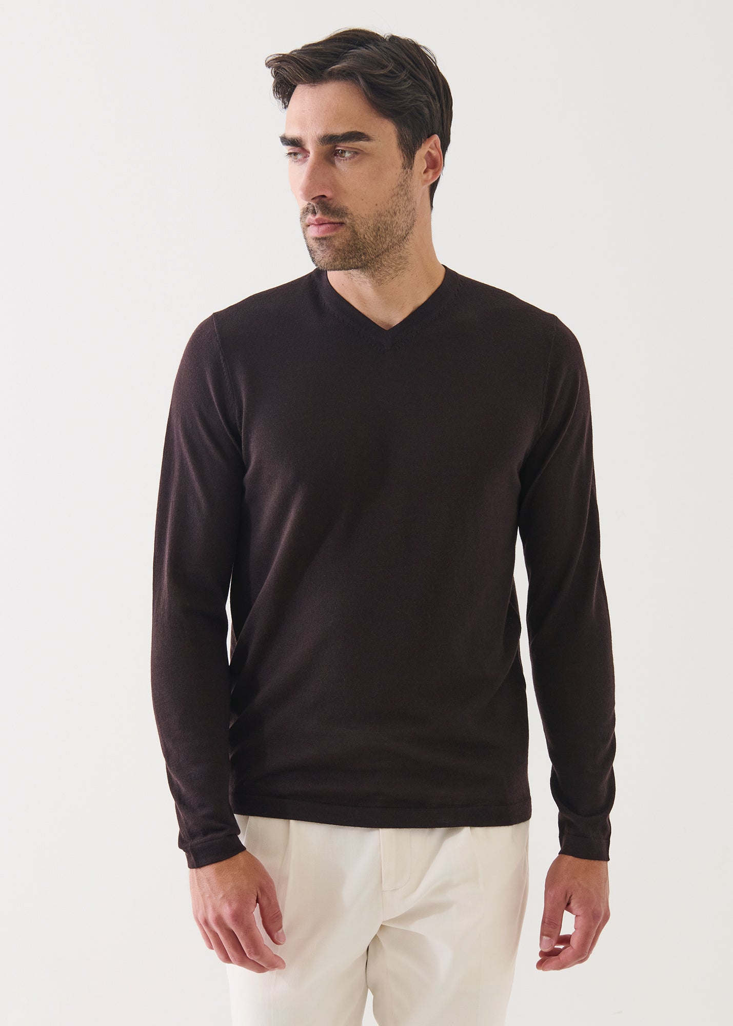 Extra-Fine Merino V-Neck