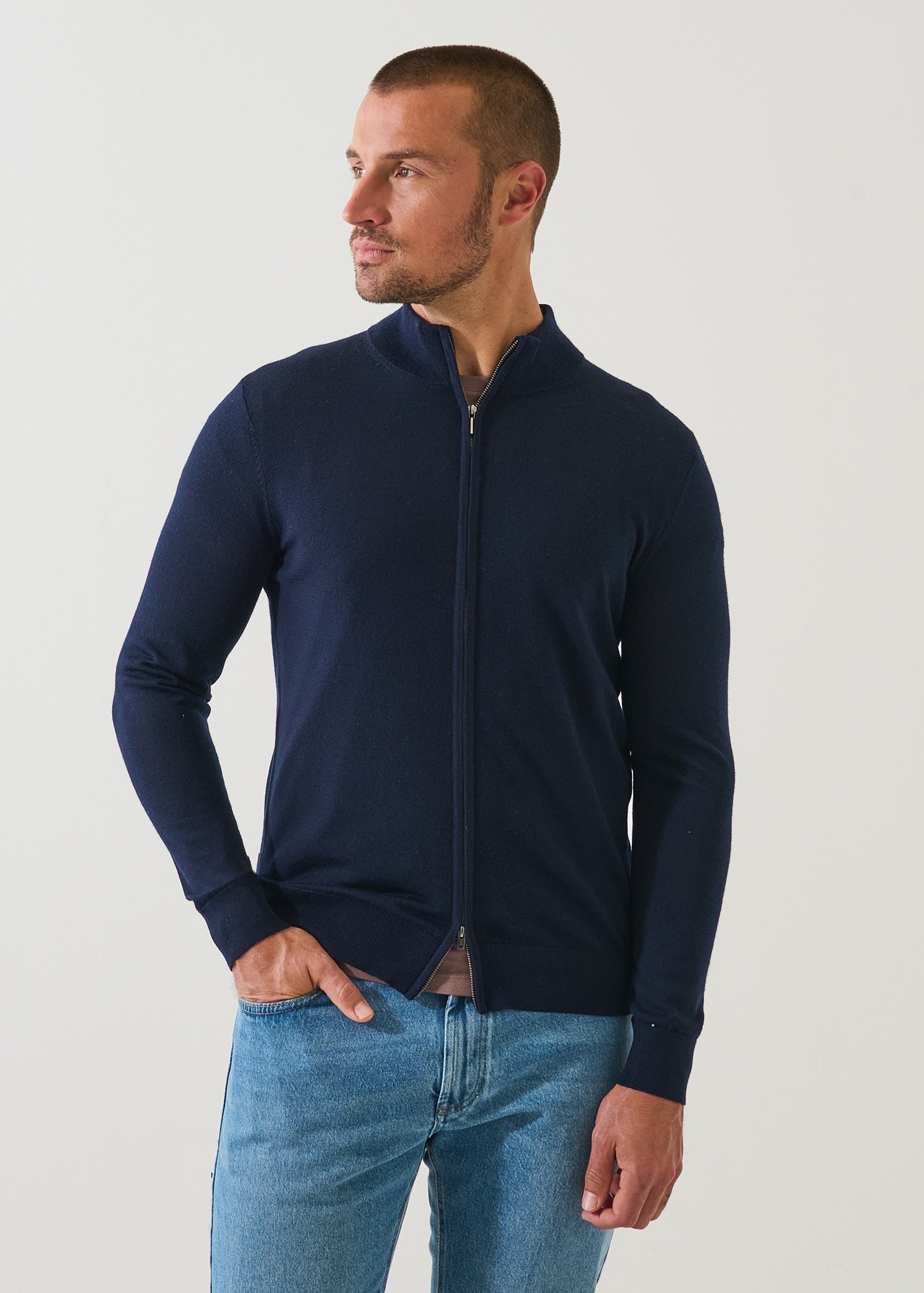 Extra-Fine Merino Full Zip - PATRICK ASSARAF