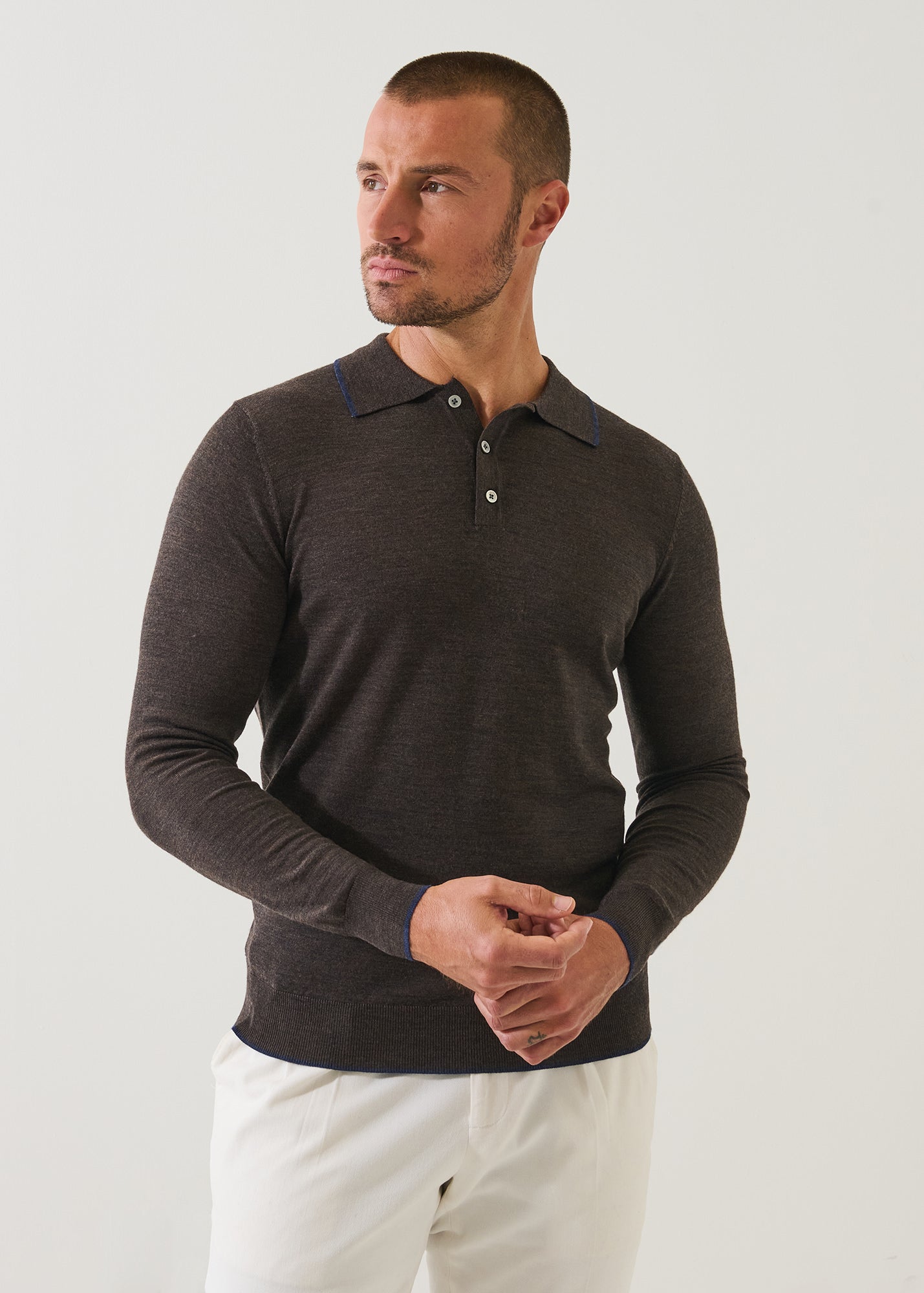 Superfine Merino Button Polo