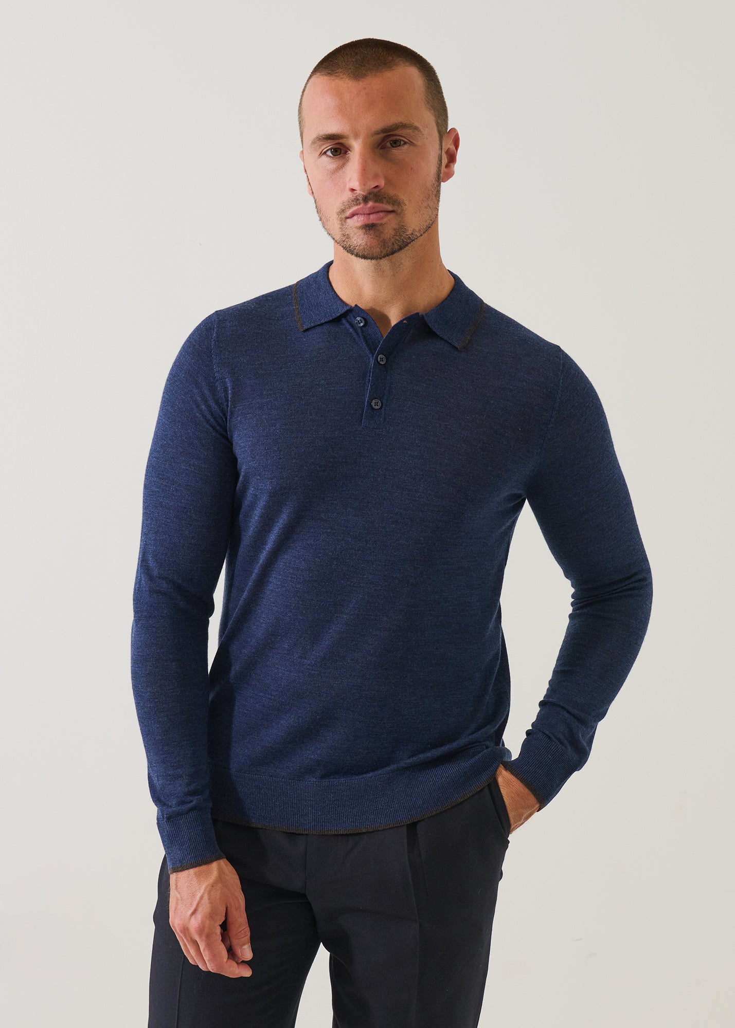 Superfine Merino Button Polo