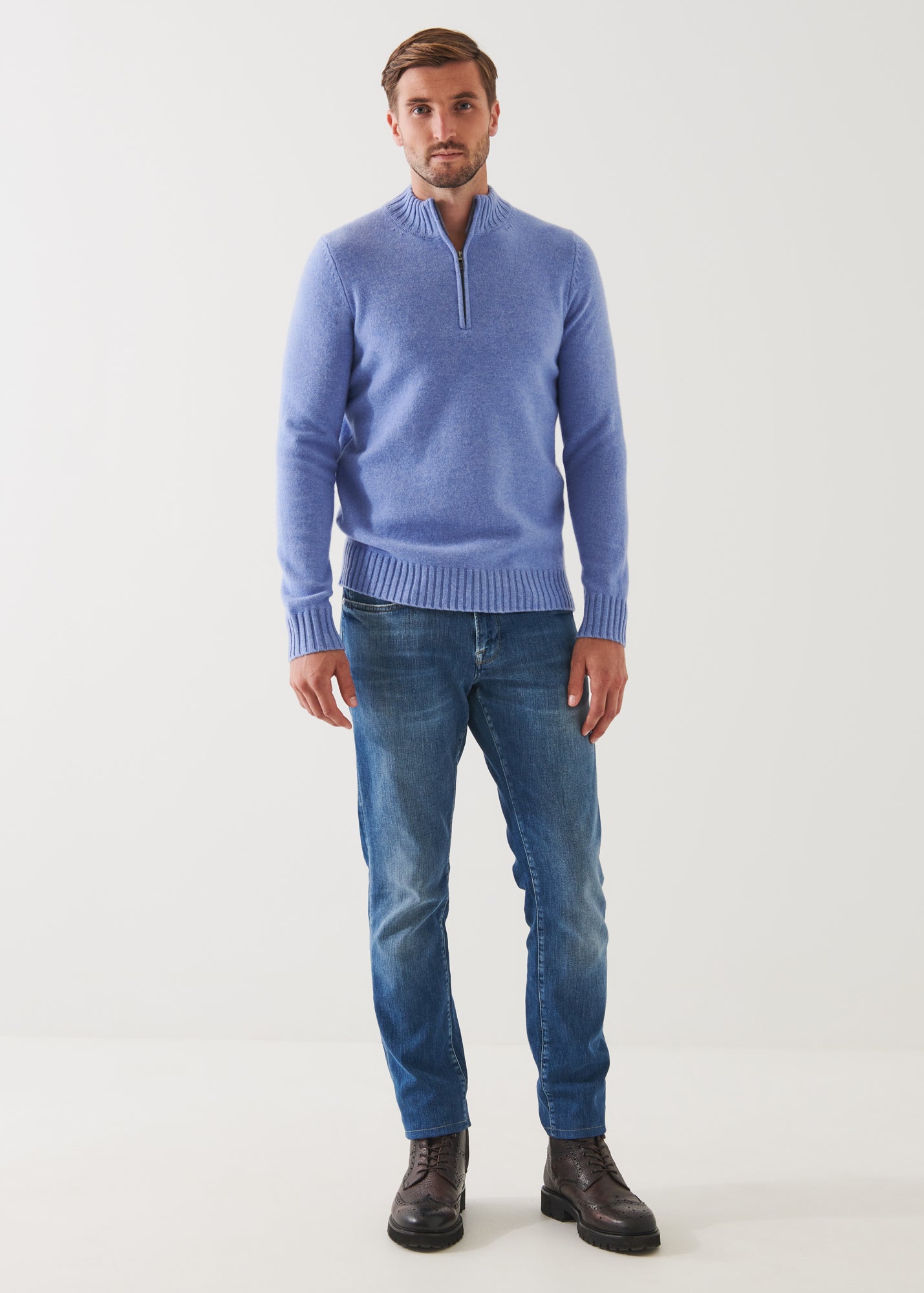 MERINO QUARTER ZIP SWEATER | PATRICK ASSARAF.