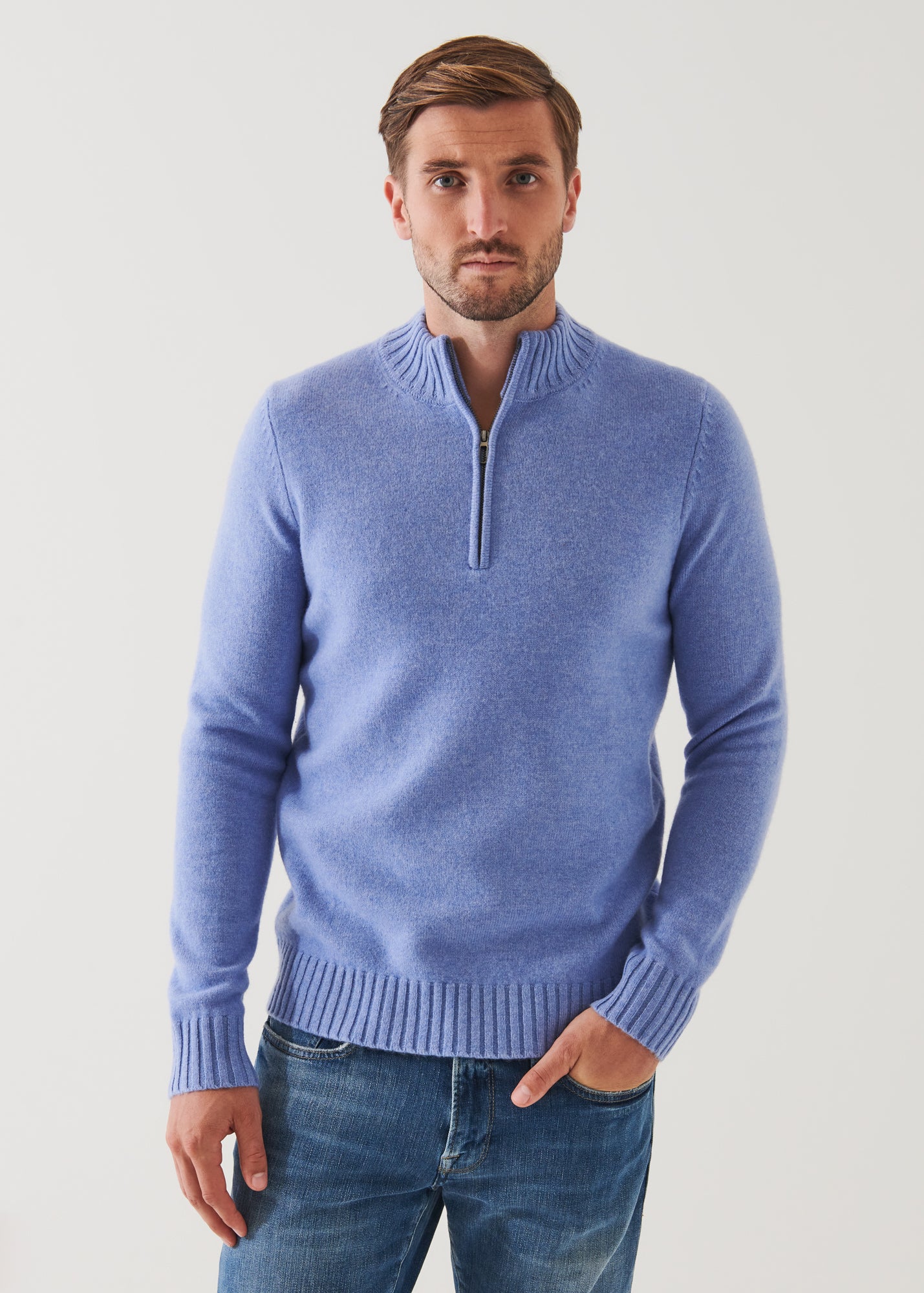 MERINO QUARTER ZIP SWEATER | PATRICK ASSARAF.
