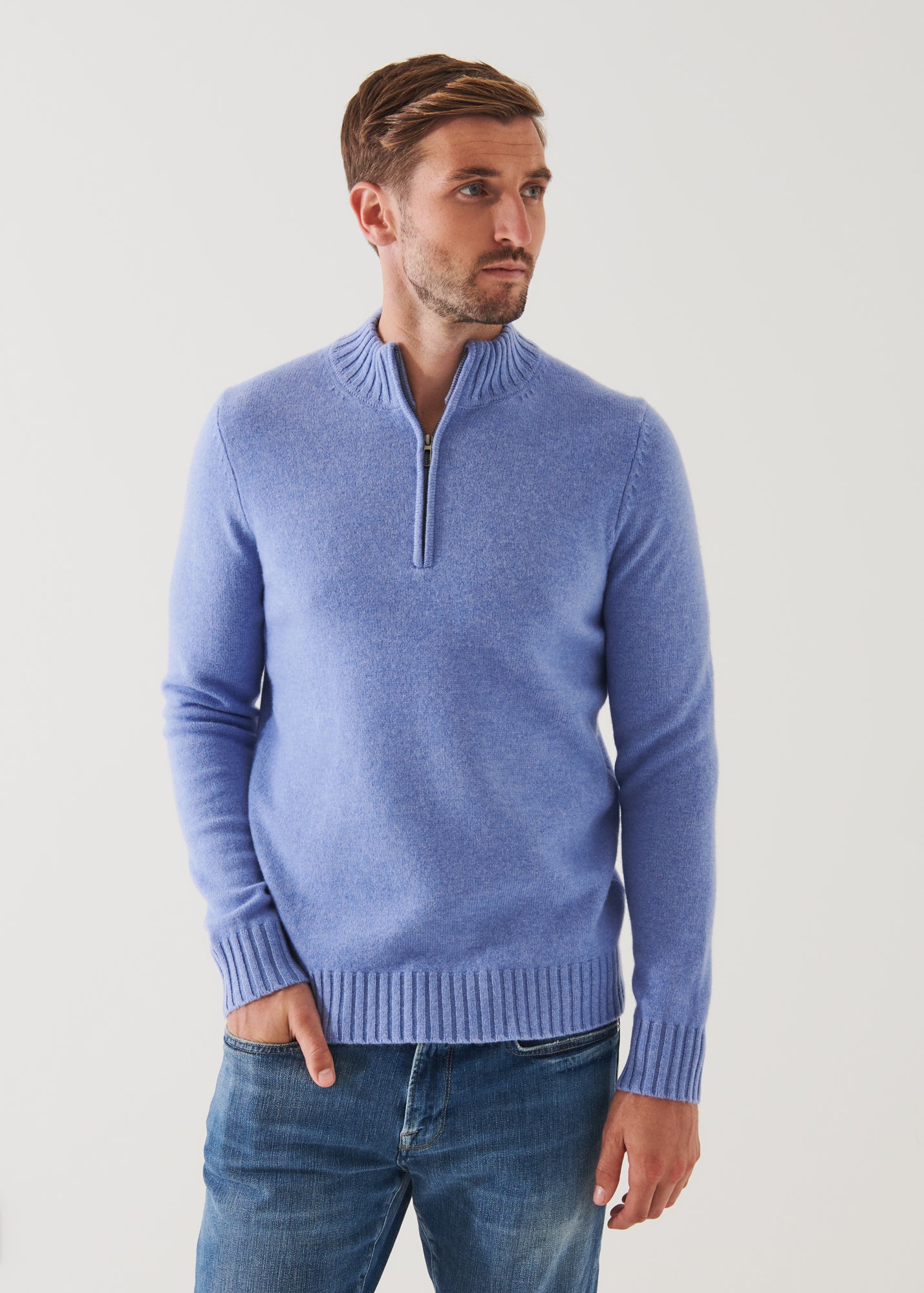 MERINO QUARTER ZIP SWEATER | PATRICK ASSARAF.