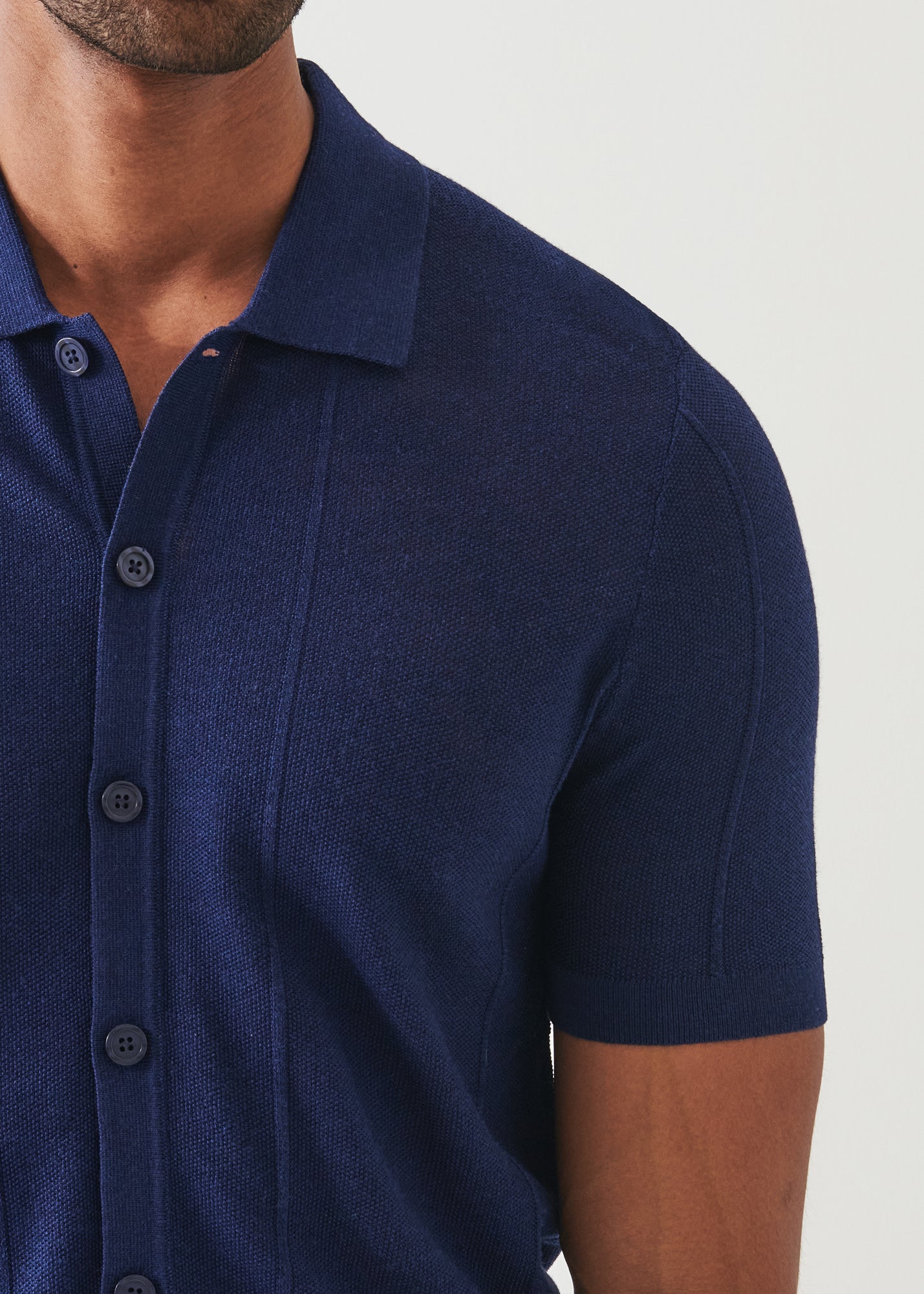 Merino Wool-Silk Blend Knit Button Up - PATRICK ASSARAF