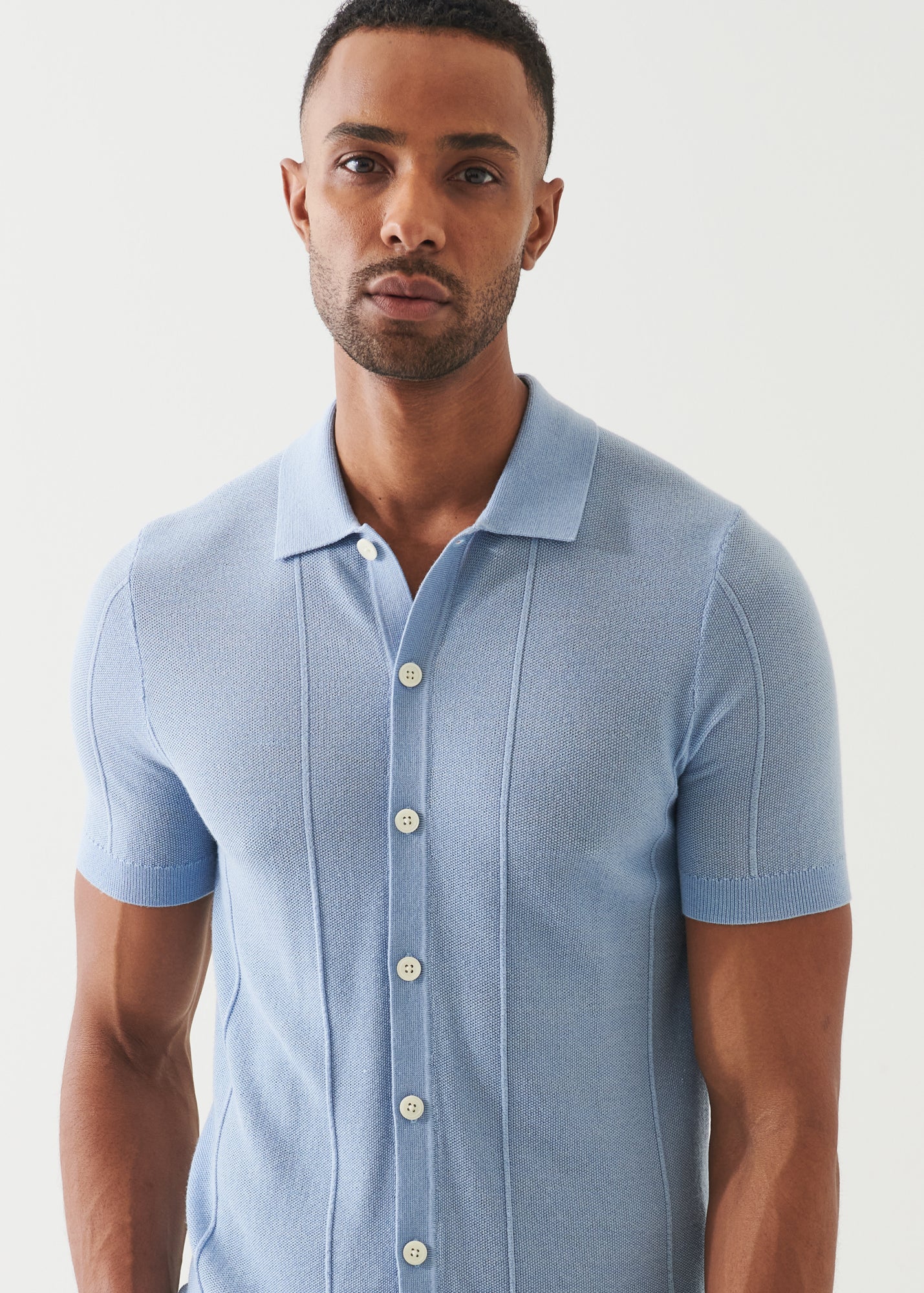 Merino Wool-Silk Blend Knit Button Up - PATRICK ASSARAF