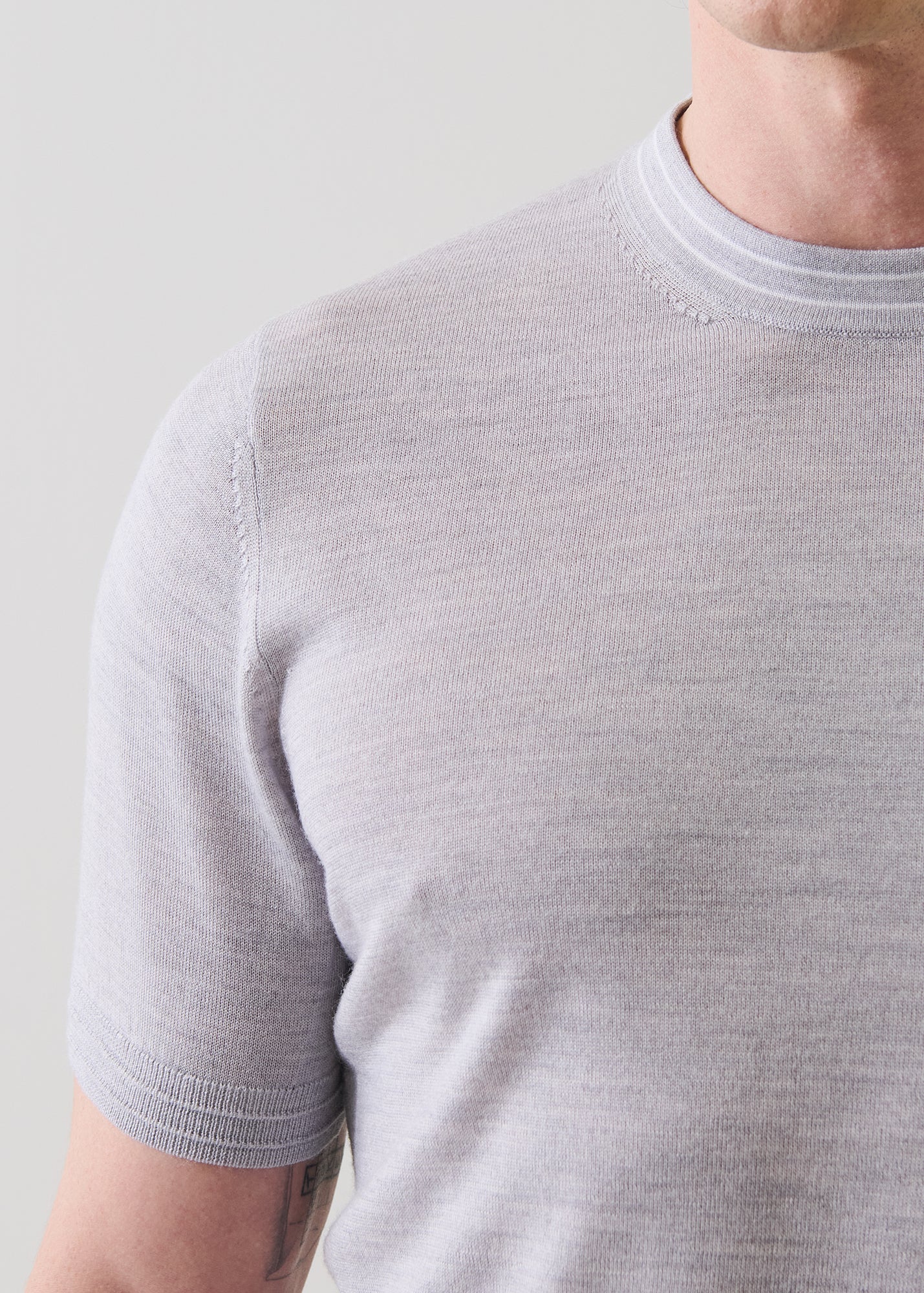 Merino Silk Tipped Crewneck Sweater - PATRICK ASSARAF
