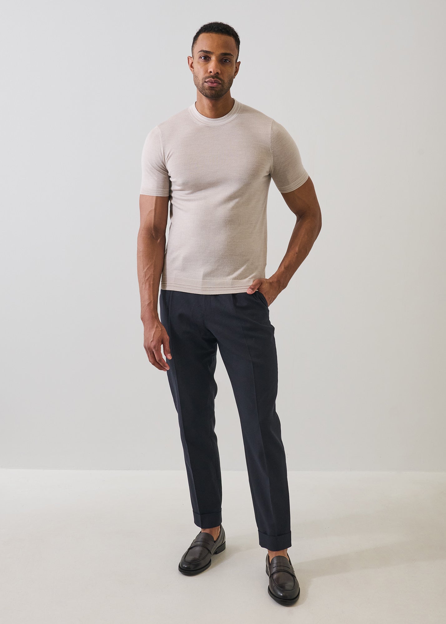 Merino Silk Tipped Crewneck Sweater - PATRICK ASSARAF