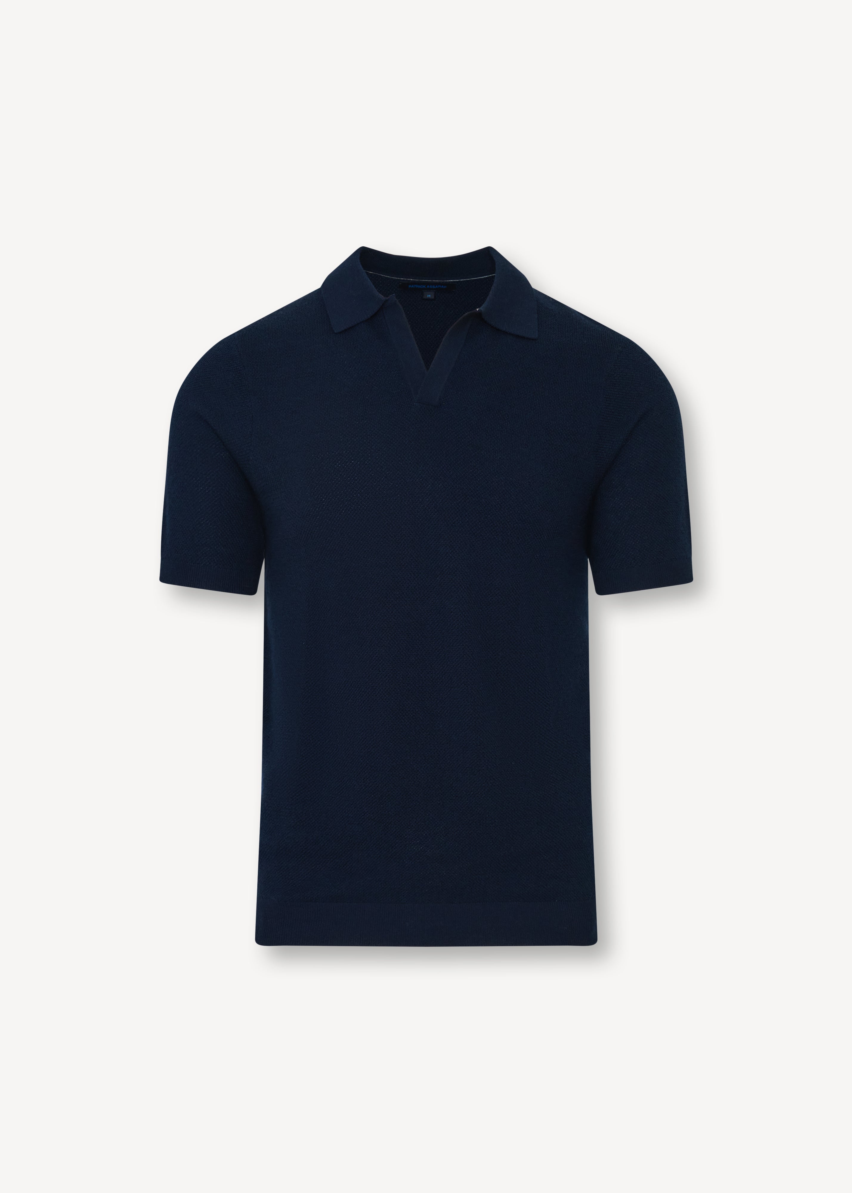 Merino Wool-Silk Birds-Eye Stitch Polo - PATRICK ASSARAF