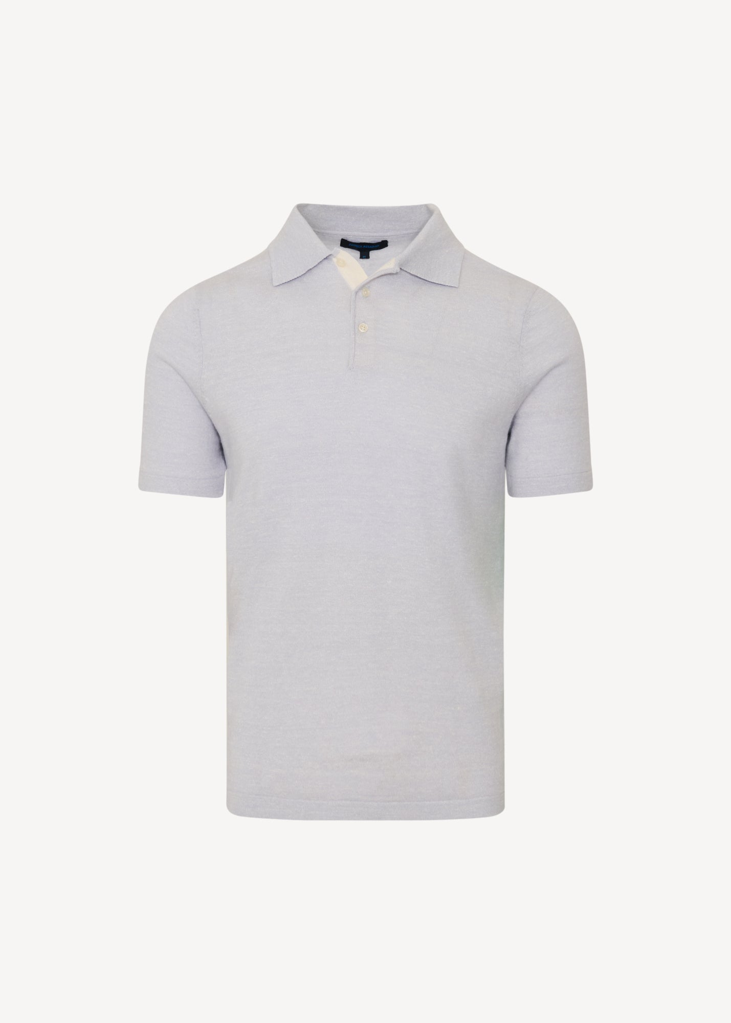 Merino Linen Contrast Placket Polo - PATRICK ASSARAF
