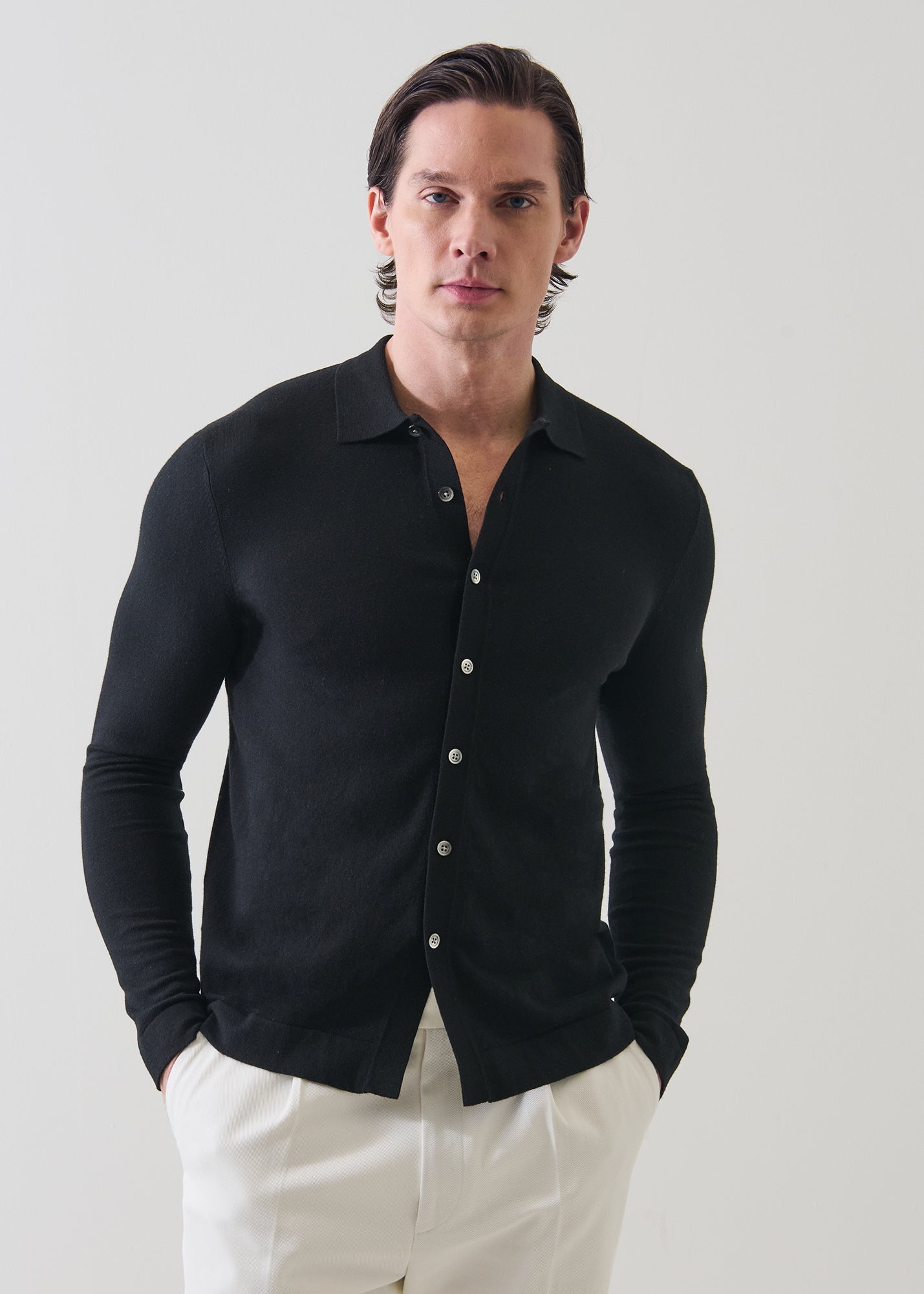 Cotton Cashmere Knit Shirt - PATRICK ASSARAF