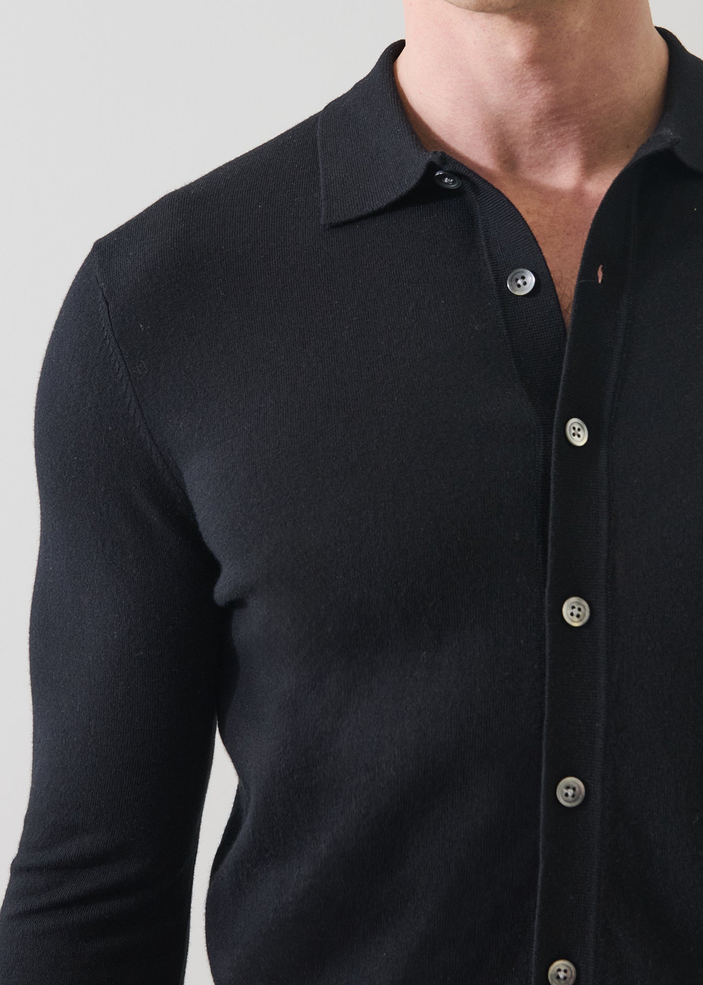 Cotton Cashmere Knit Shirt - PATRICK ASSARAF