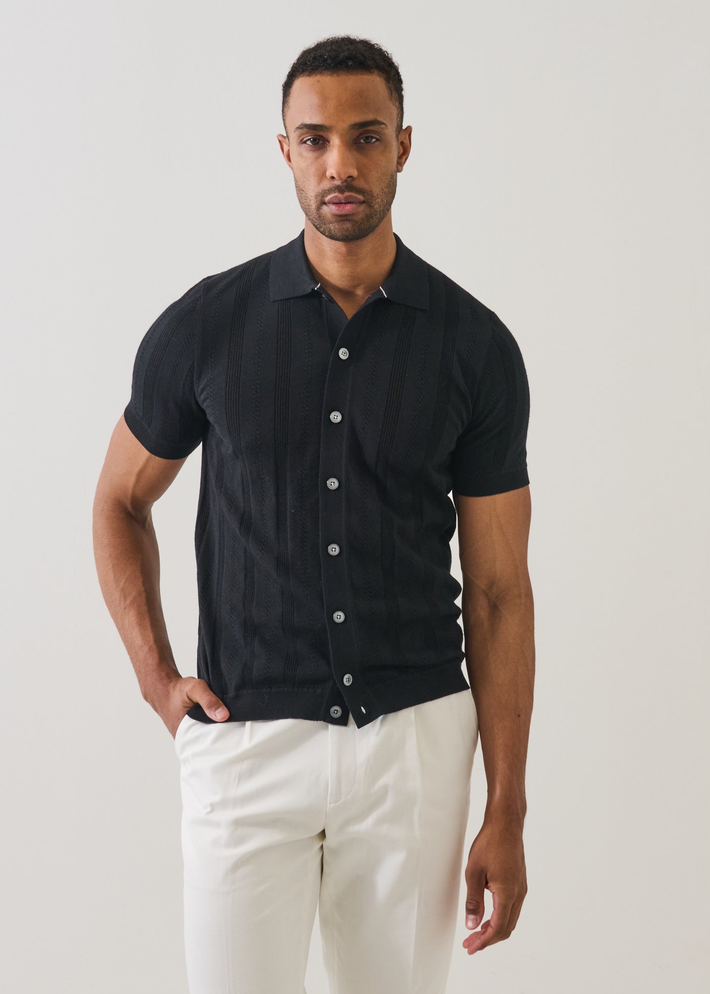 Cotton Cashmere Knit Shirt - PATRICK ASSARAF