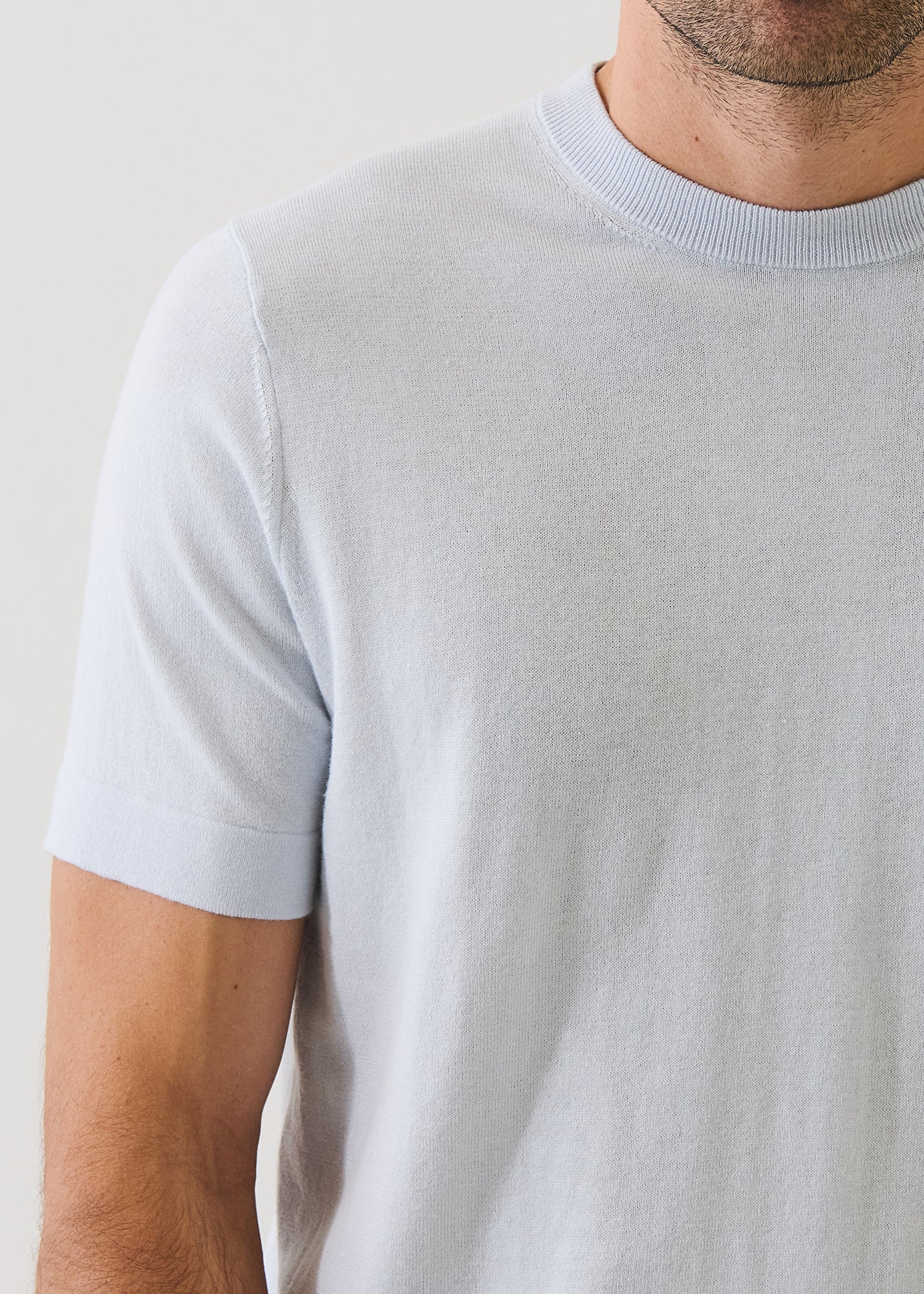 Cotton Blend Short Sleeve Crewneck