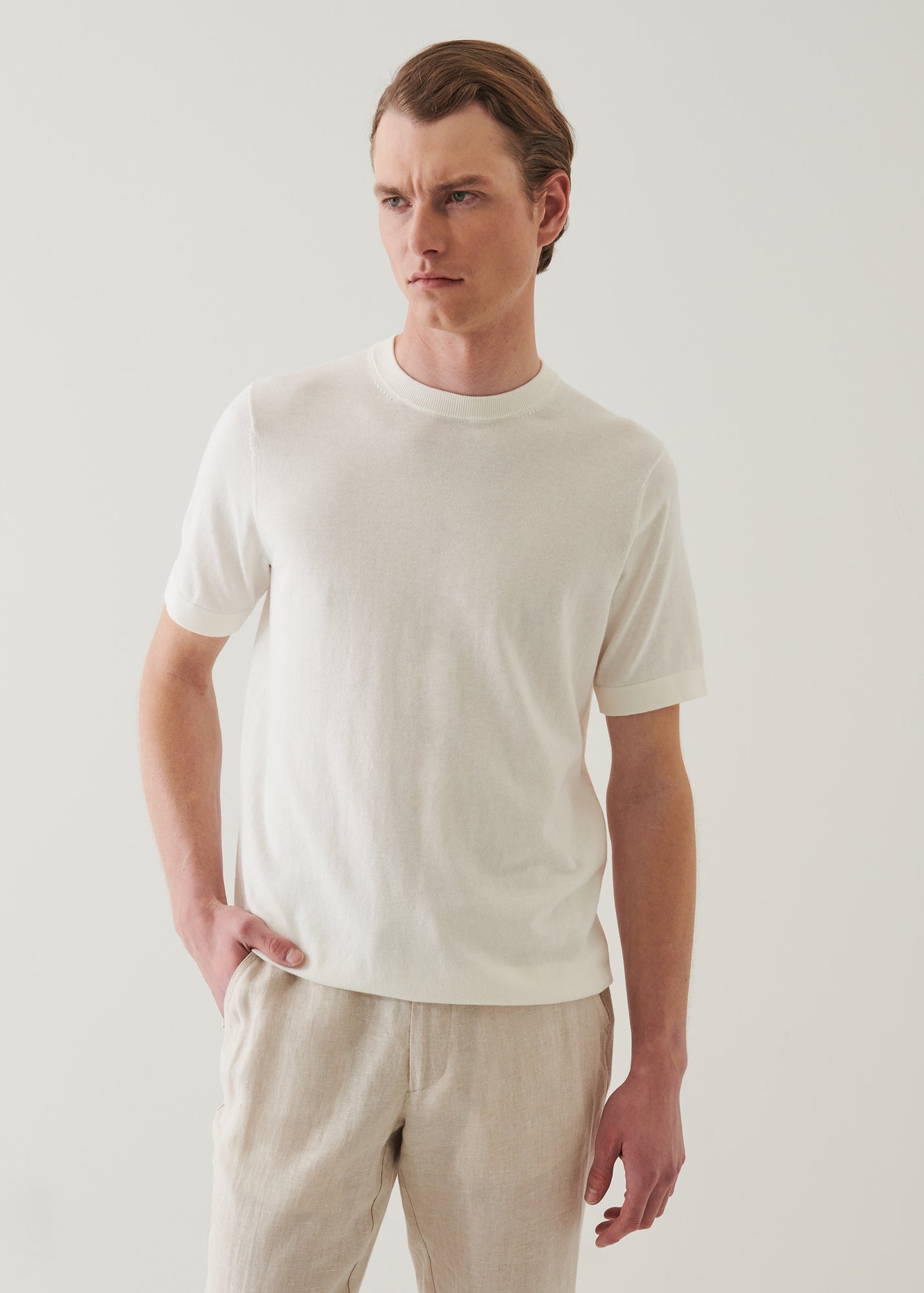 Cotton Cashmere Blend Crewneck