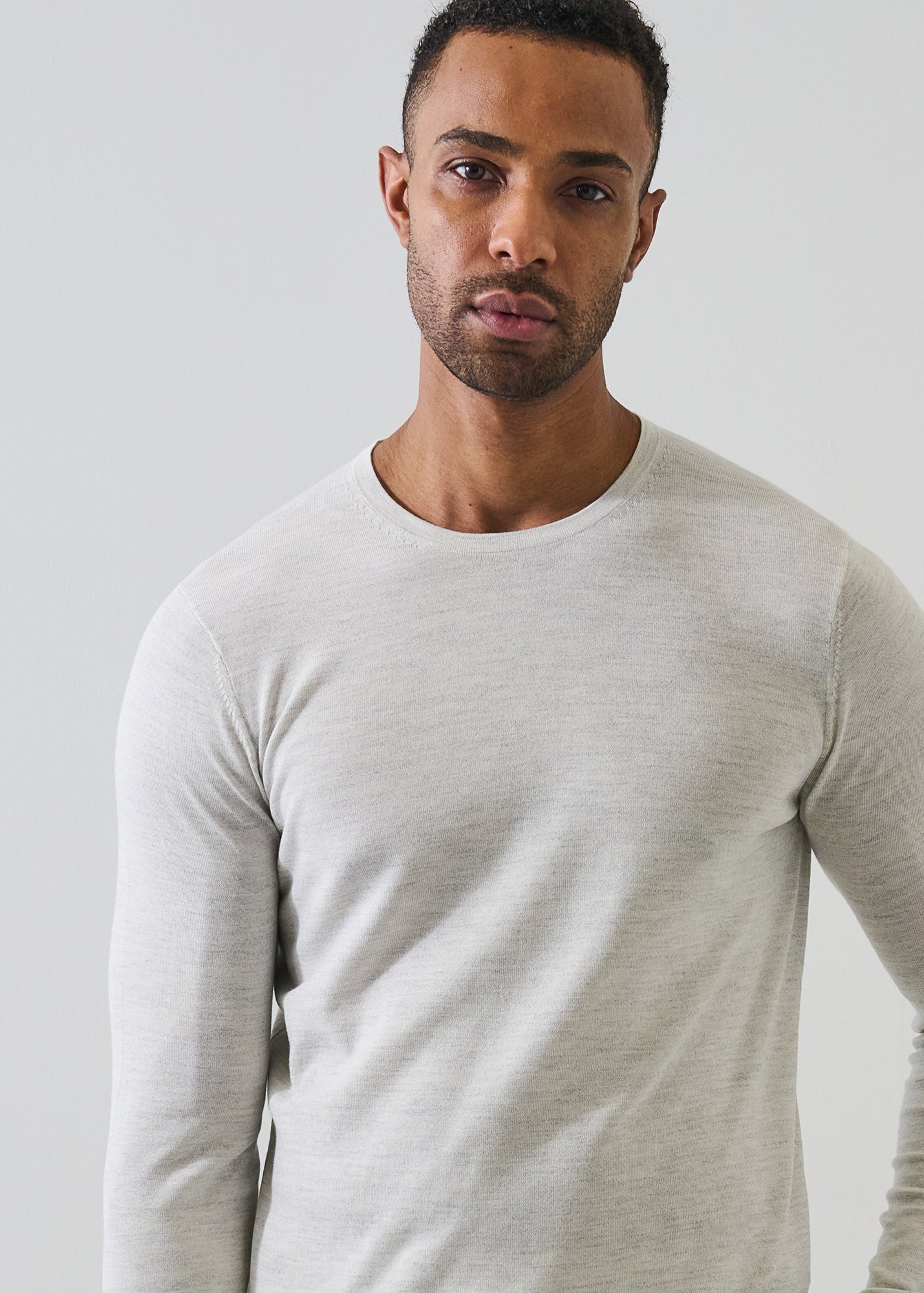 Cotton-Cupro Long Sleeve Crewneck - PATRICK ASSARAF