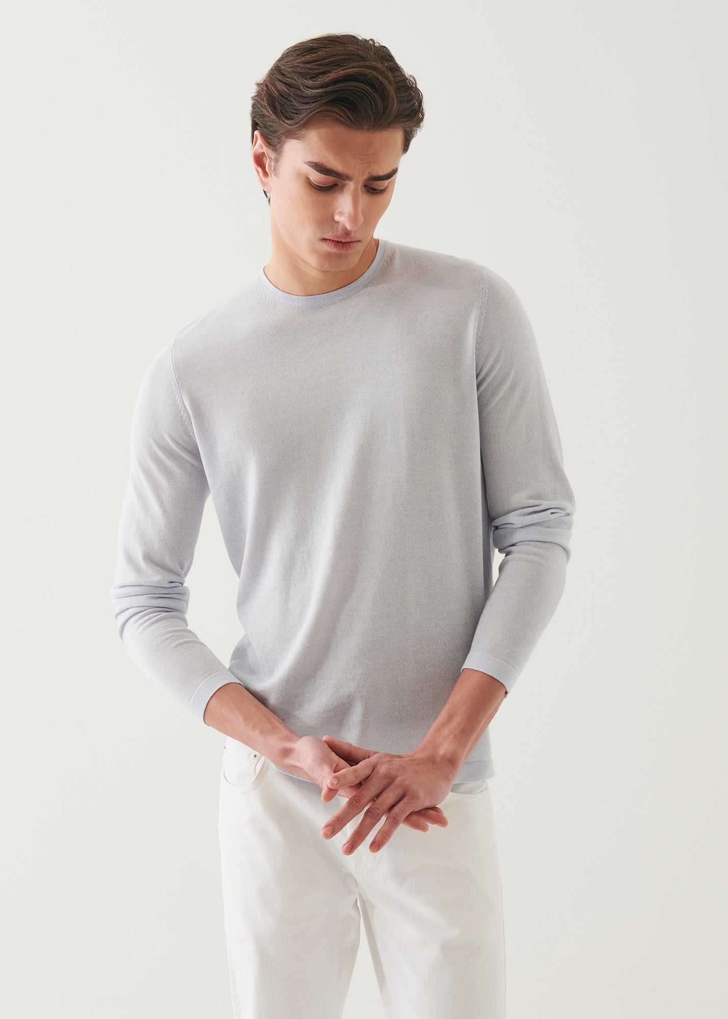 Cotton Cupro Crewneck - PATRICK ASSARAF
