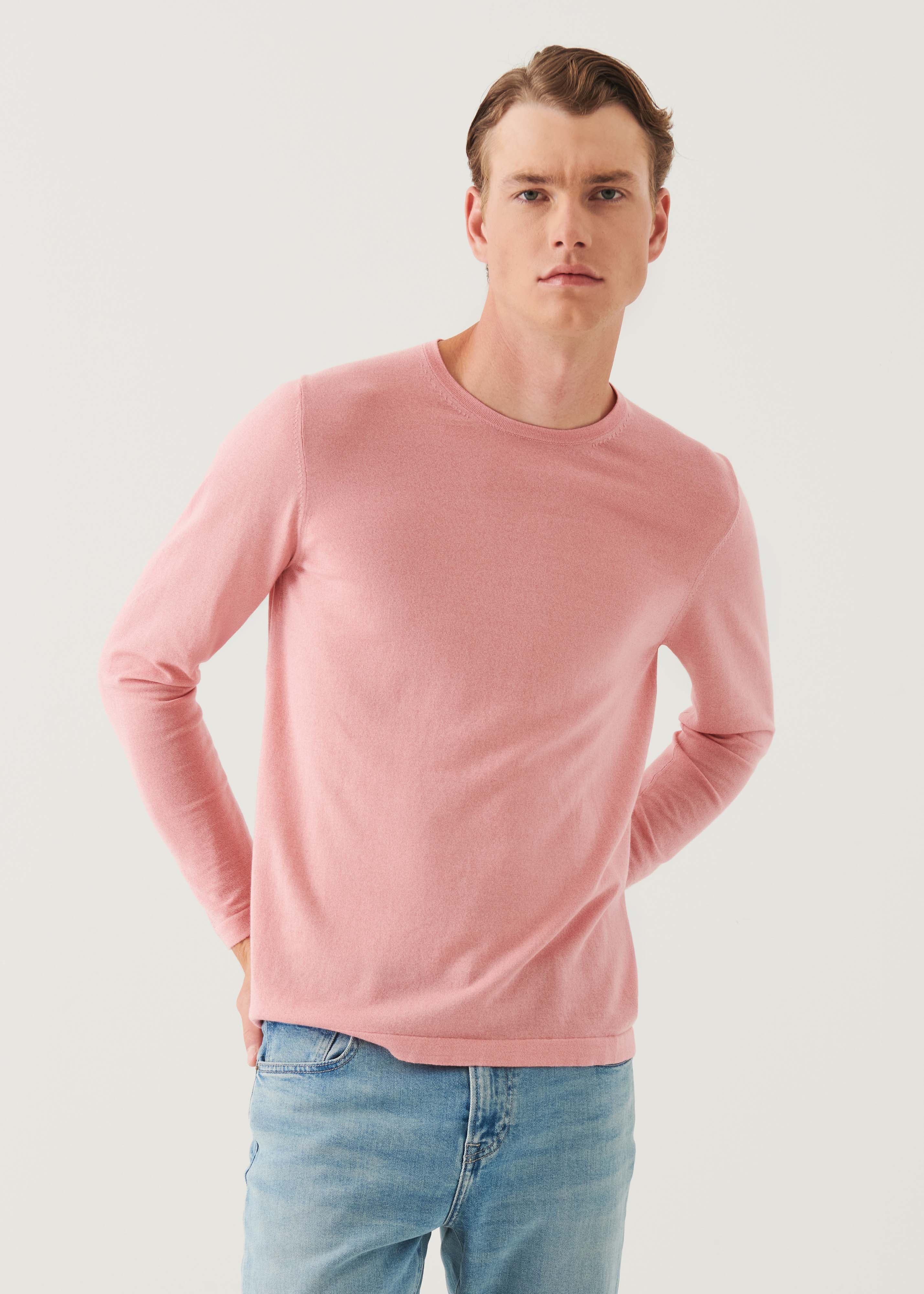 Cotton Cupro Crewneck