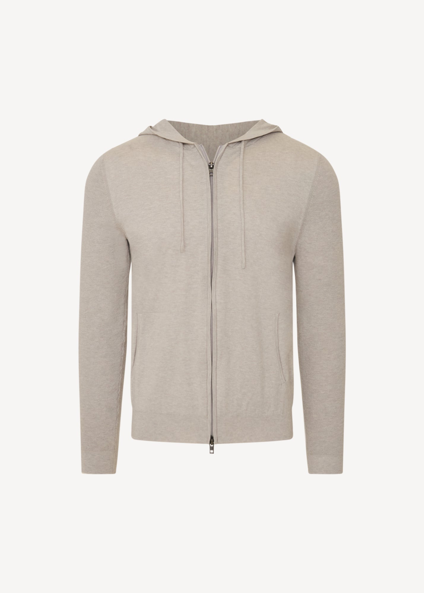 Cotton Cashmere Full Zip Hoodie - PATRICK ASSARAF