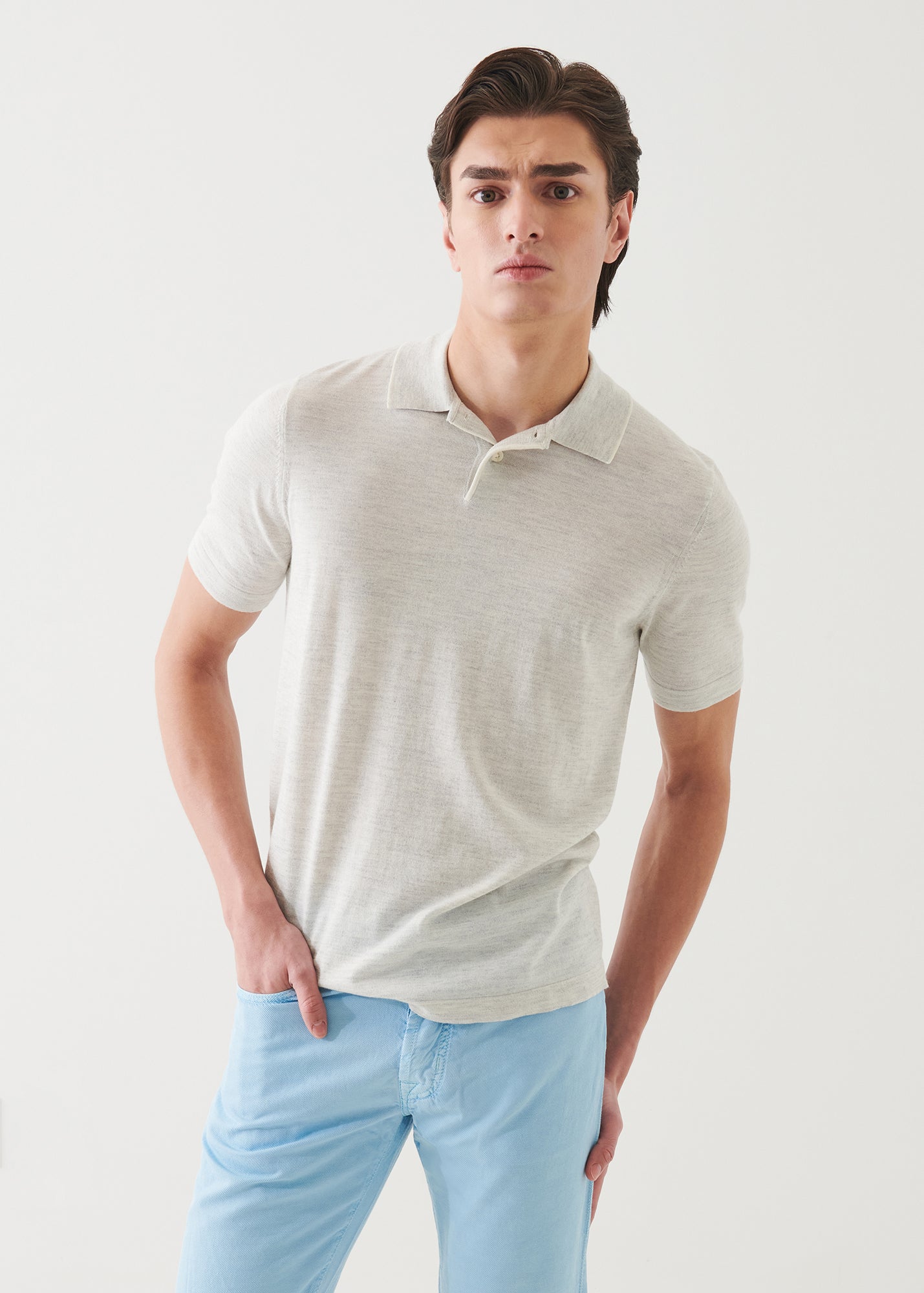 Cotton Cupro Tipped Polo - PATRICK ASSARAF