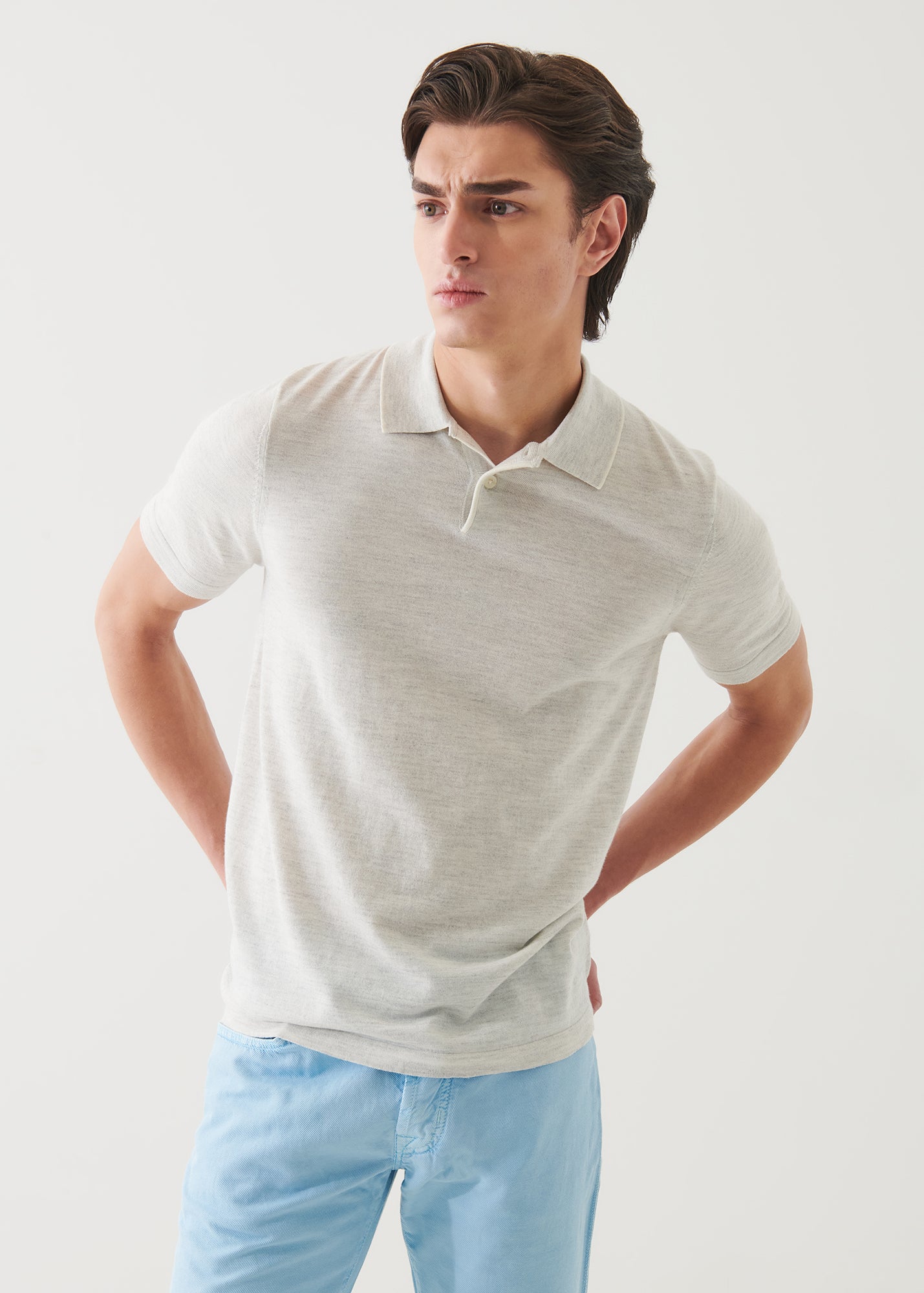 Cotton Cupro Tipped Polo - PATRICK ASSARAF