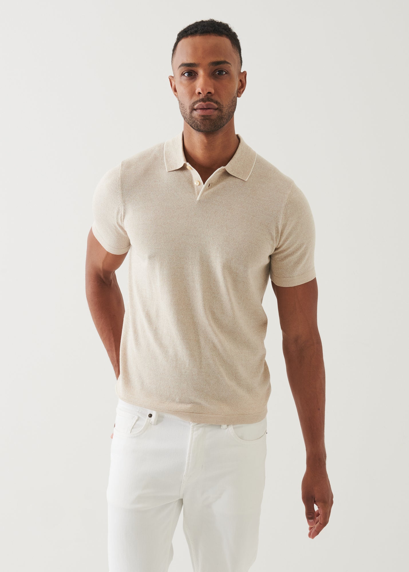 Cotton Cupro Tipped Polo - PATRICK ASSARAF