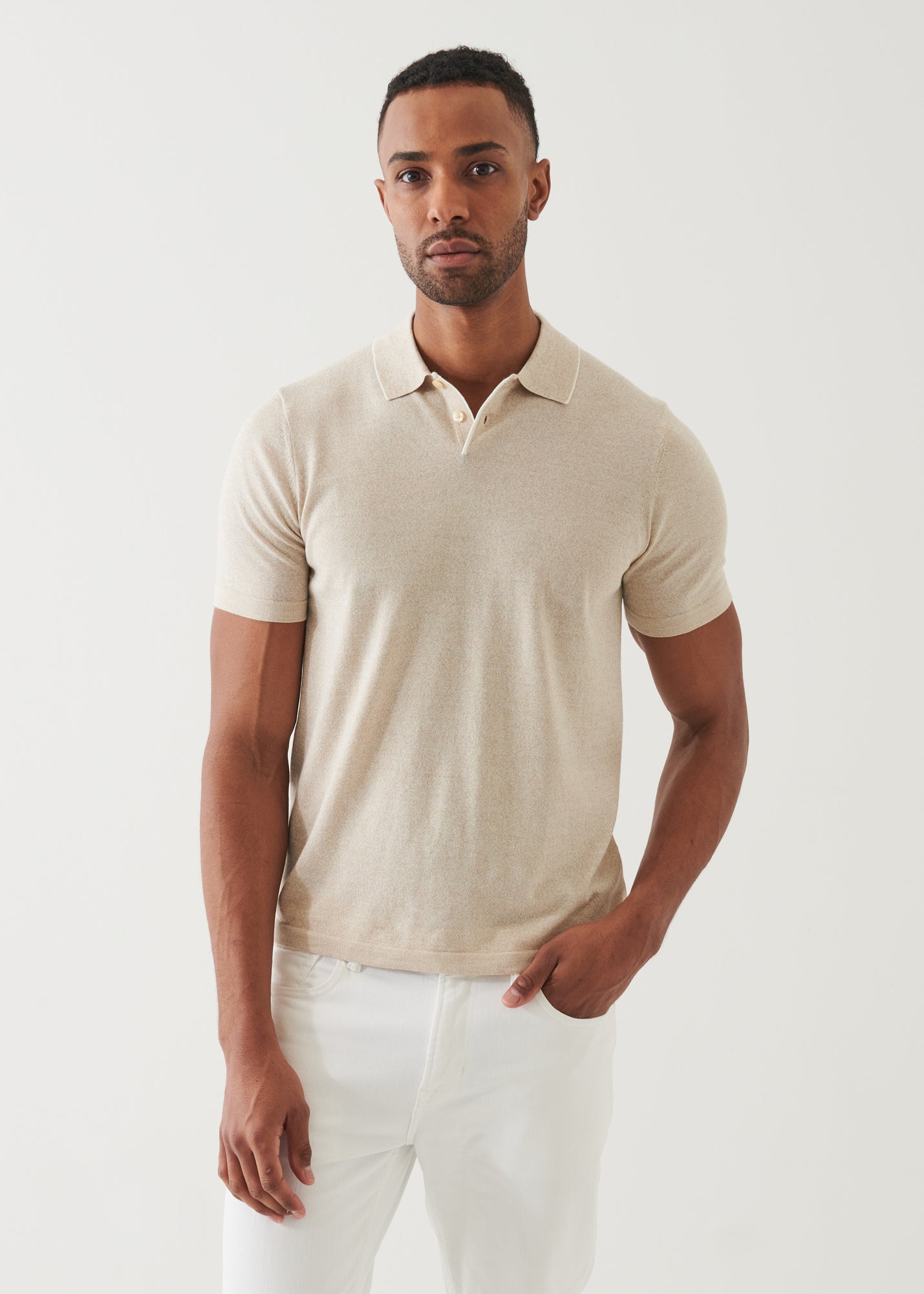 Cotton Cupro Tipped Polo - PATRICK ASSARAF