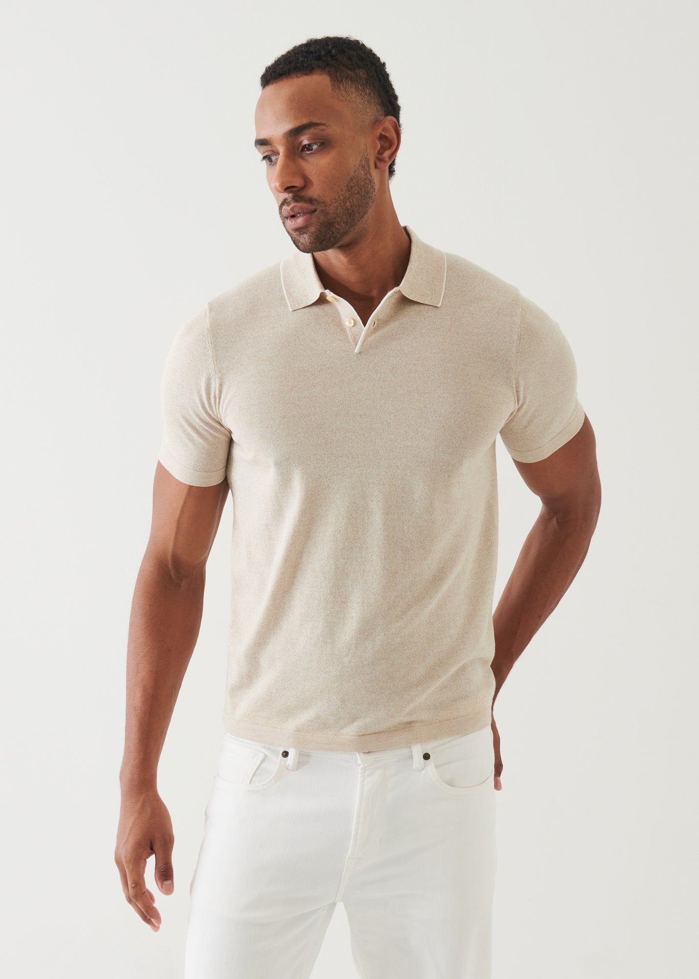 Cotton Cupro Tipped Polo - PATRICK ASSARAF
