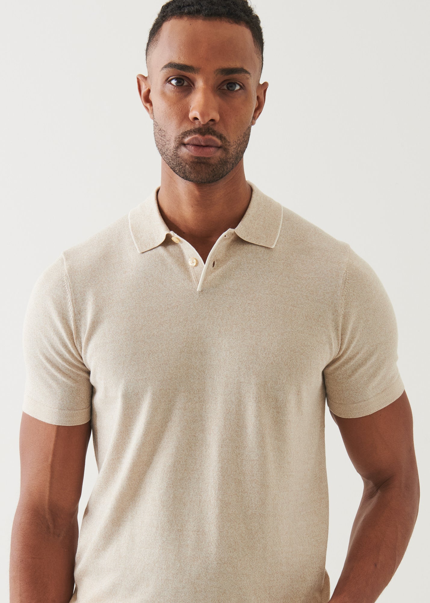 Cotton Cupro Tipped Polo - PATRICK ASSARAF