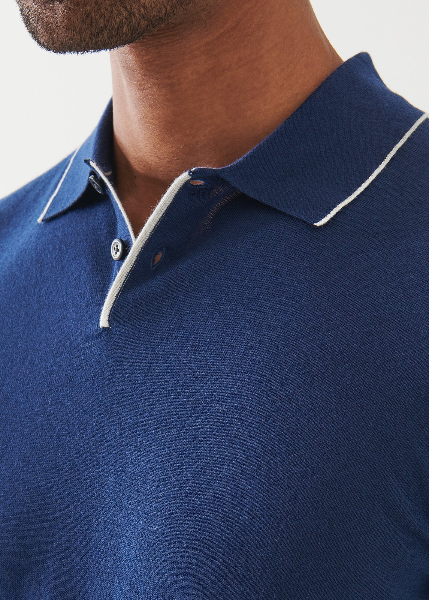 Cotton Cupro Tipped Polo - PATRICK ASSARAF
