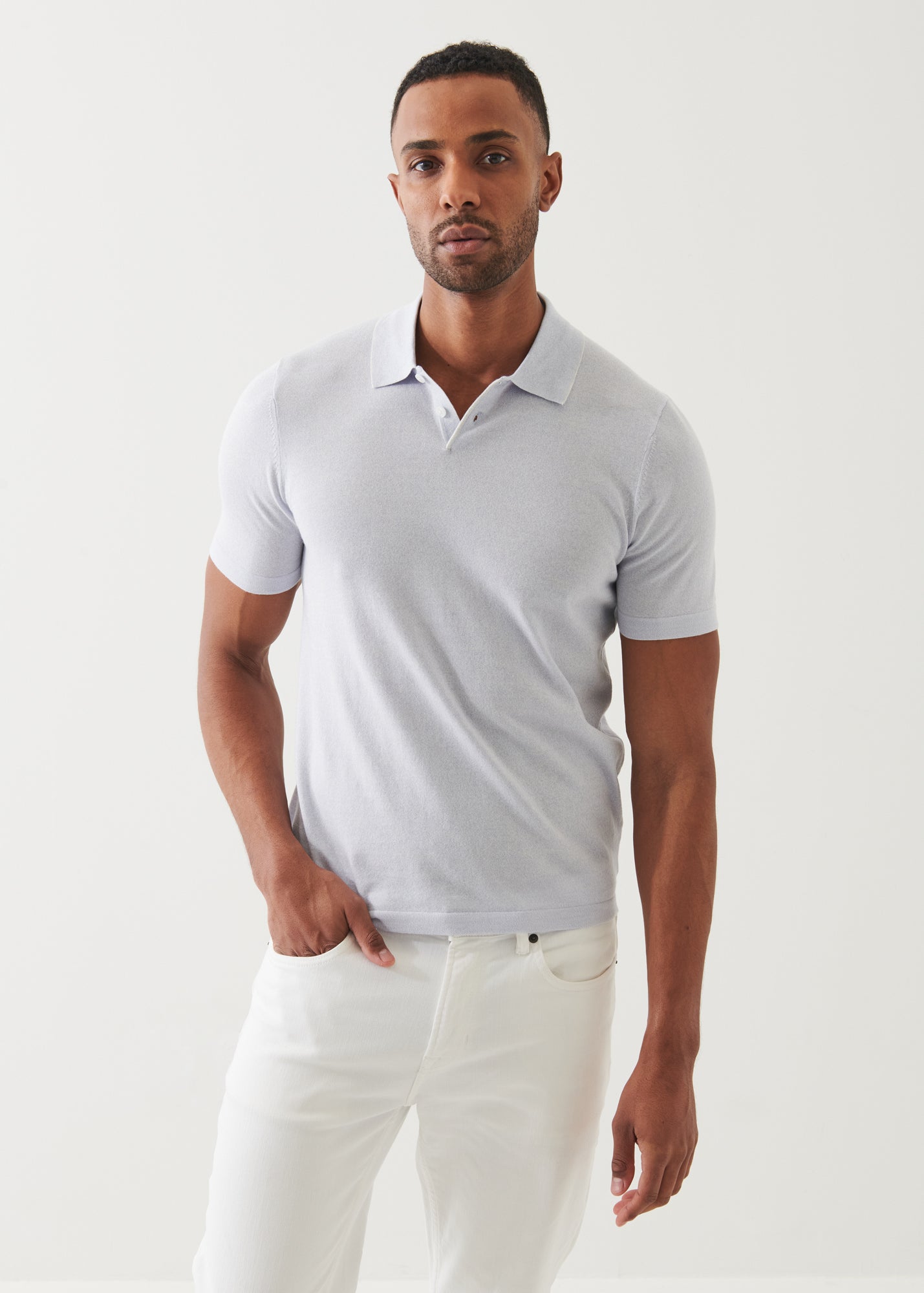 Cotton Cupro Tipped Polo - PATRICK ASSARAF