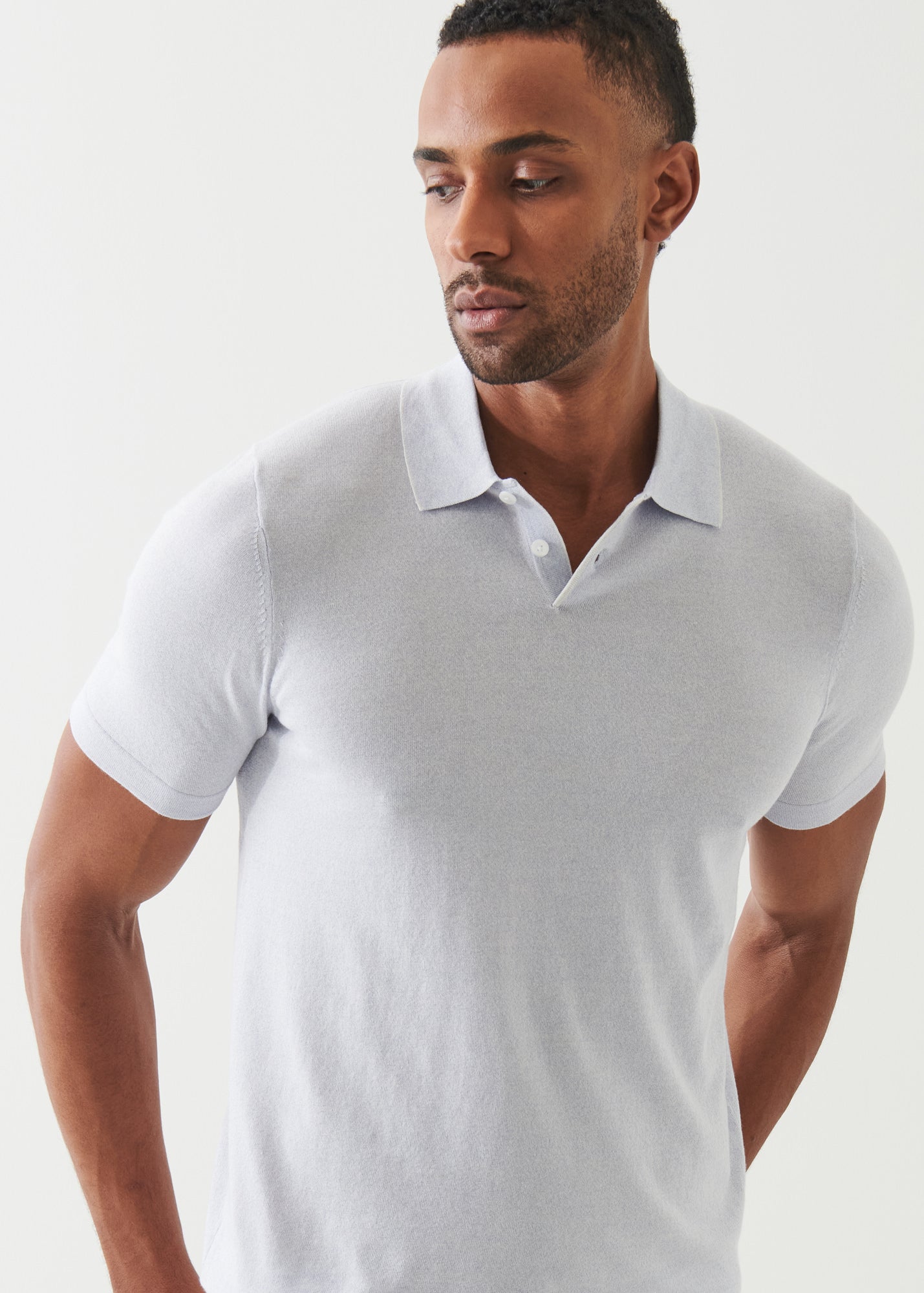 Cotton Cupro Tipped Polo - PATRICK ASSARAF