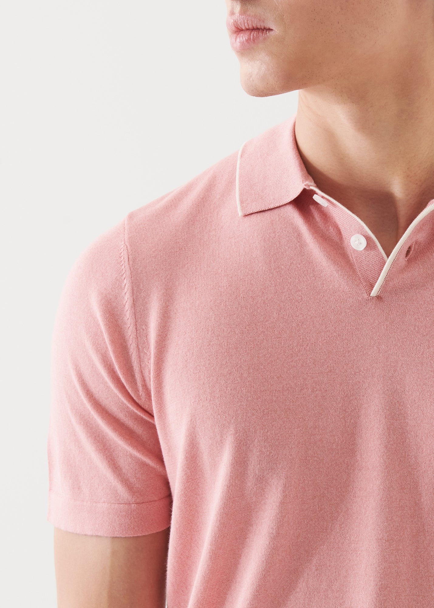 Cotton Cupro Tipped Polo - PATRICK ASSARAF