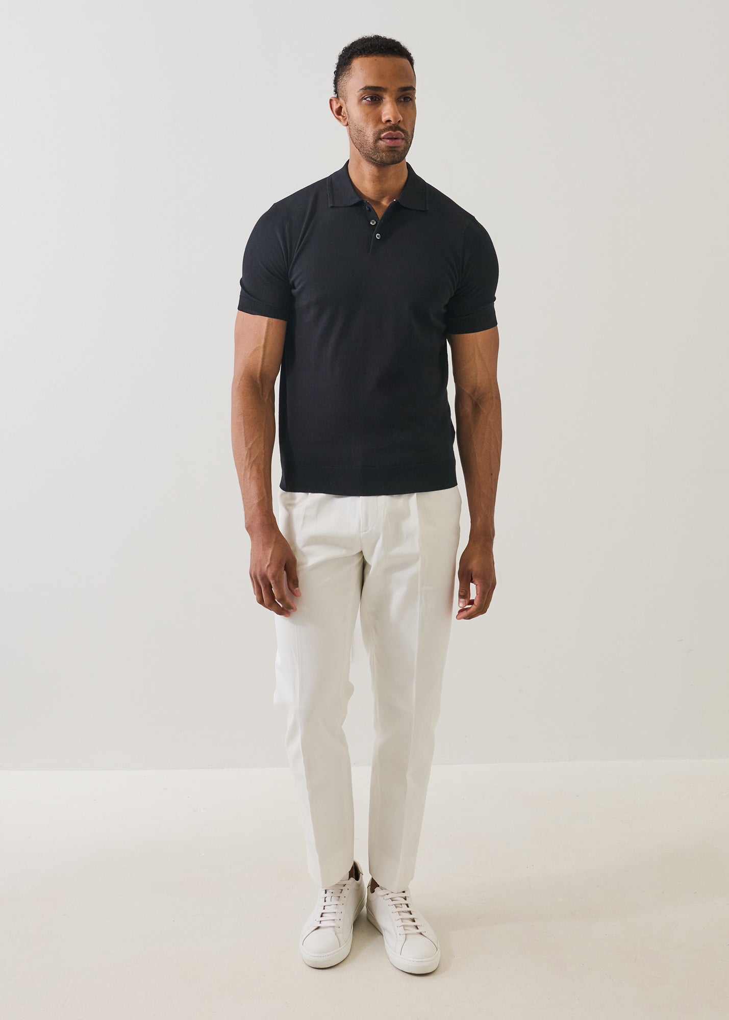 Cotton-Cupro Knit Polo - PATRICK ASSARAF