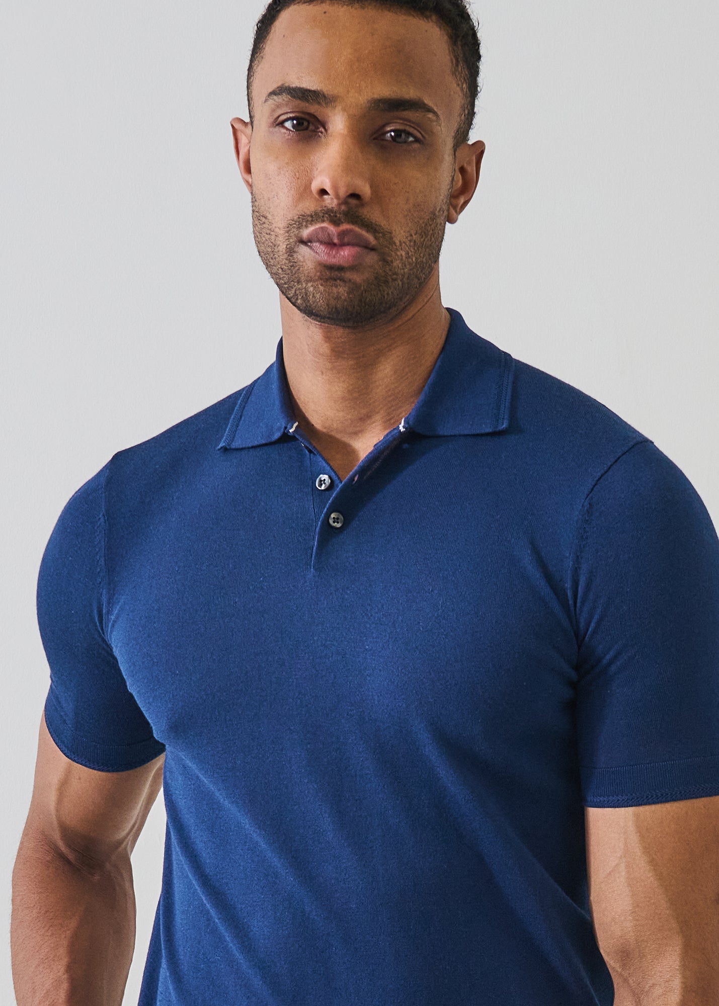 Cotton-Cupro Knit Polo - PATRICK ASSARAF