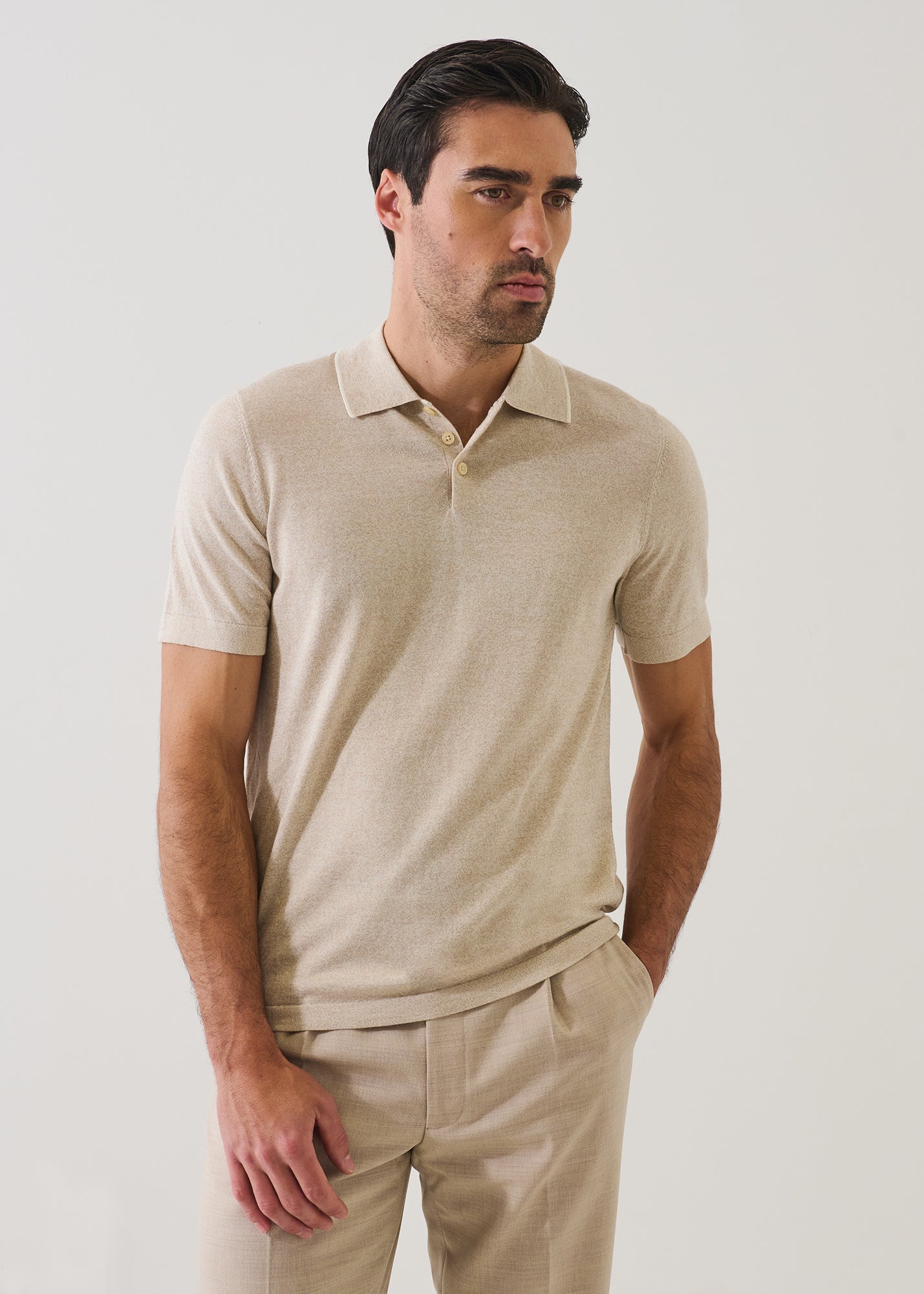 Cotton-Cupro Short Sleeve Tipped Polo - PATRICK ASSARAF