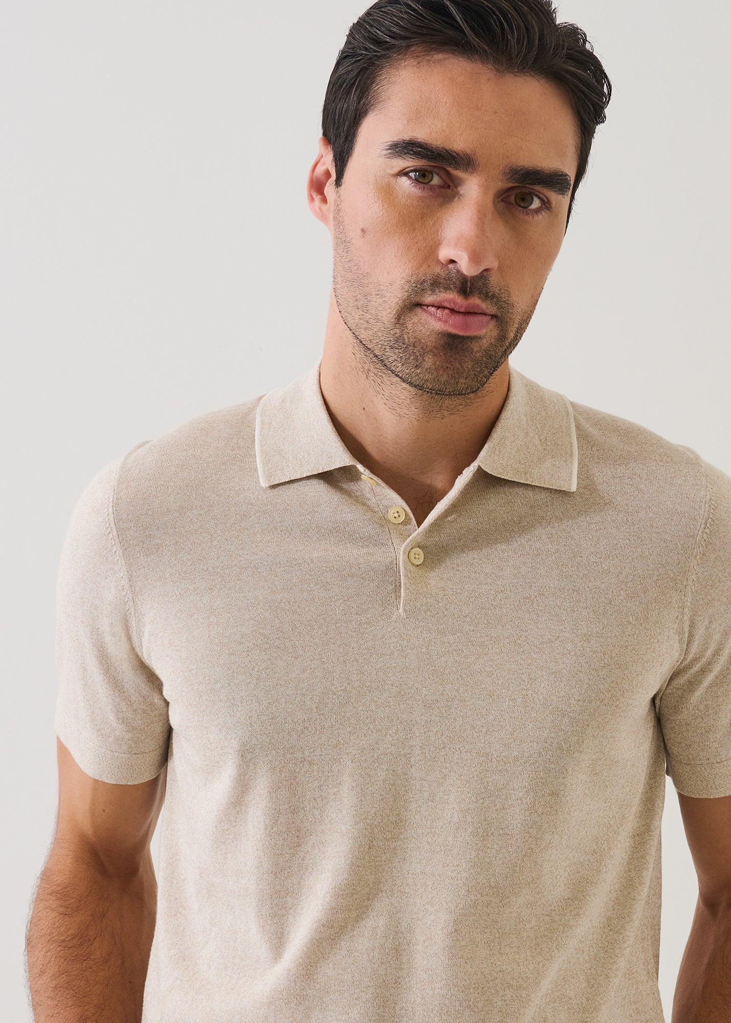 Cotton-Cupro Short Sleeve Tipped Polo - PATRICK ASSARAF
