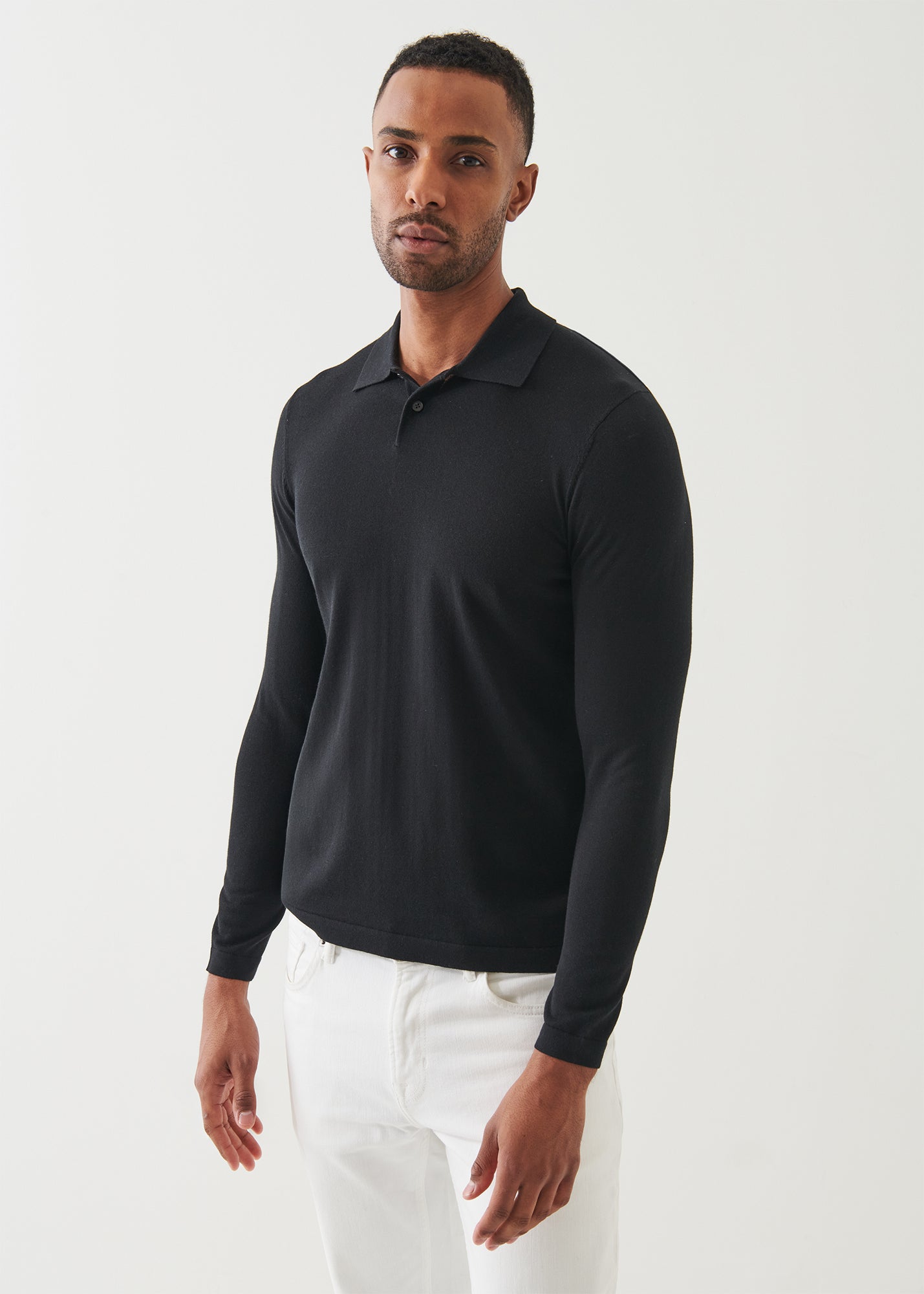 Cotton Cupro Button Polo - PATRICK ASSARAF