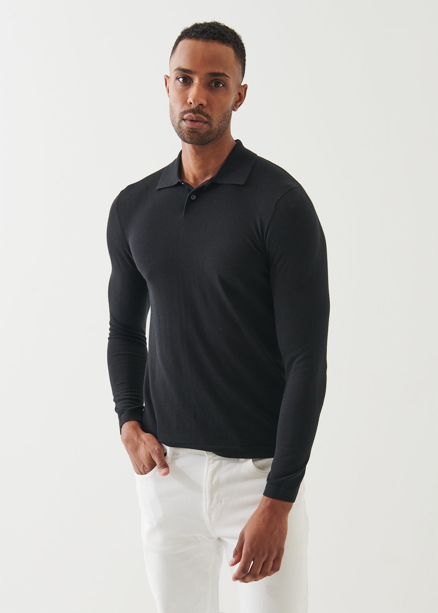 Cotton Cupro Button Polo - PATRICK ASSARAF
