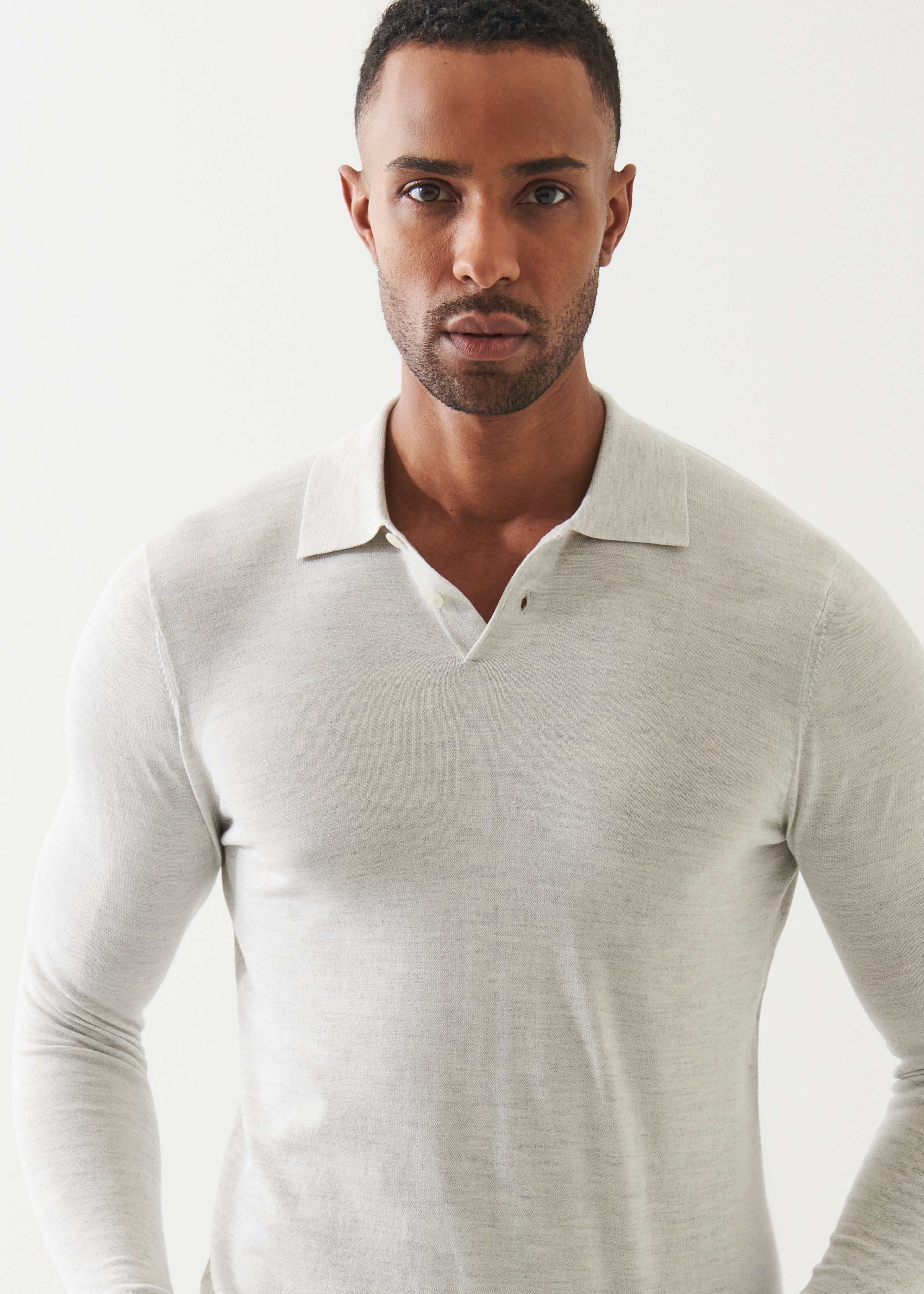 Cotton Cupro Button Polo - PATRICK ASSARAF