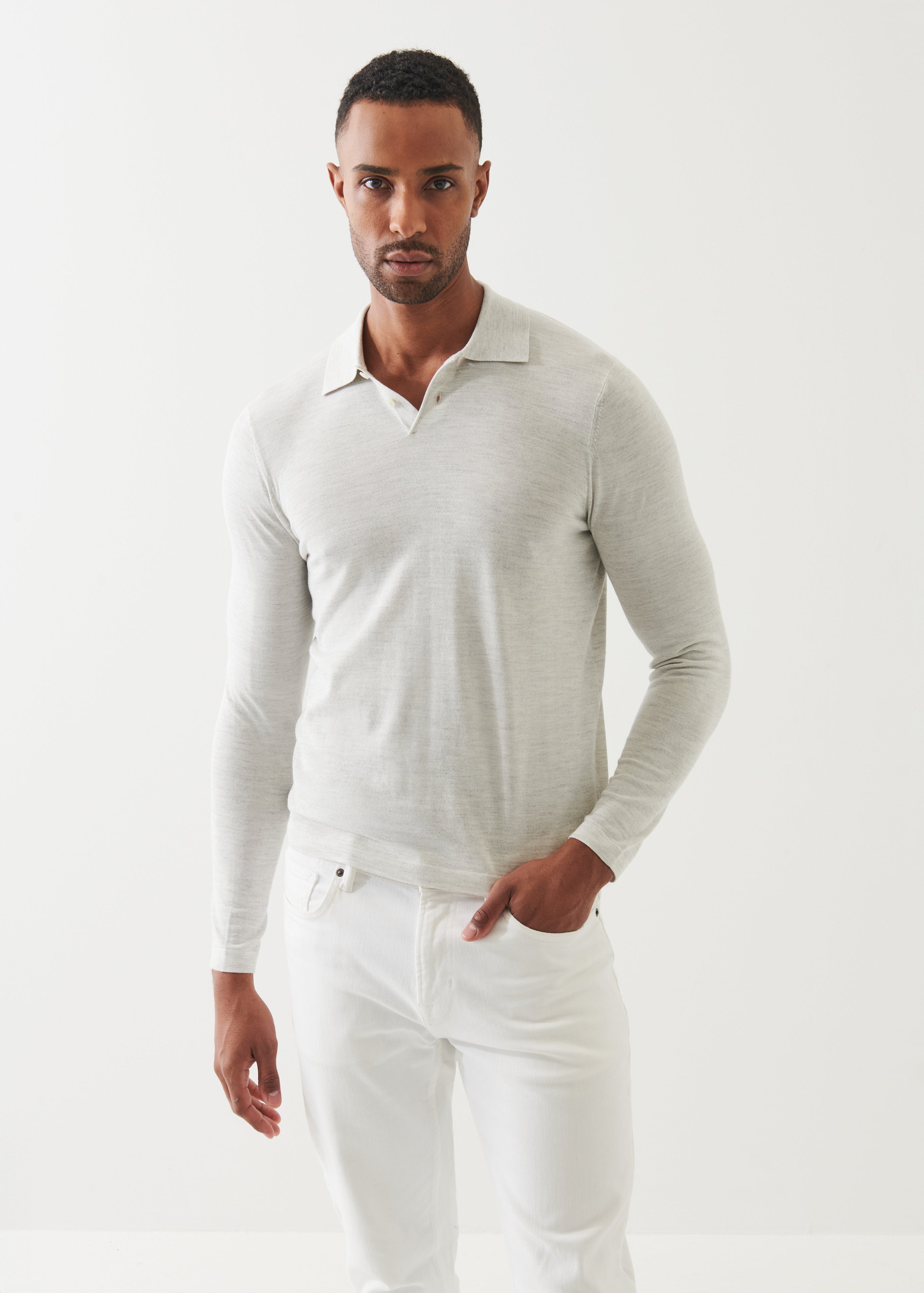 Cotton Cupro Button Polo - PATRICK ASSARAF