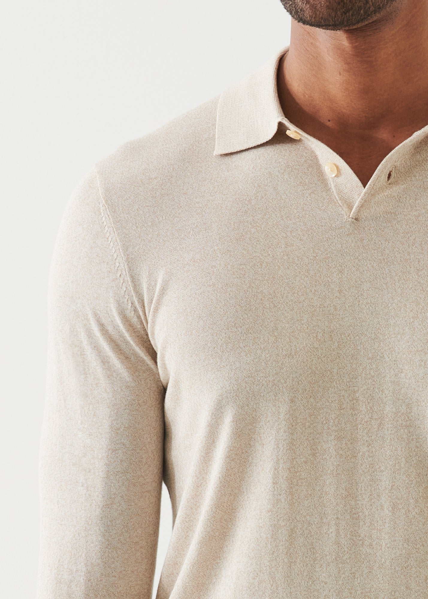 Cotton Cupro Button Polo - PATRICK ASSARAF