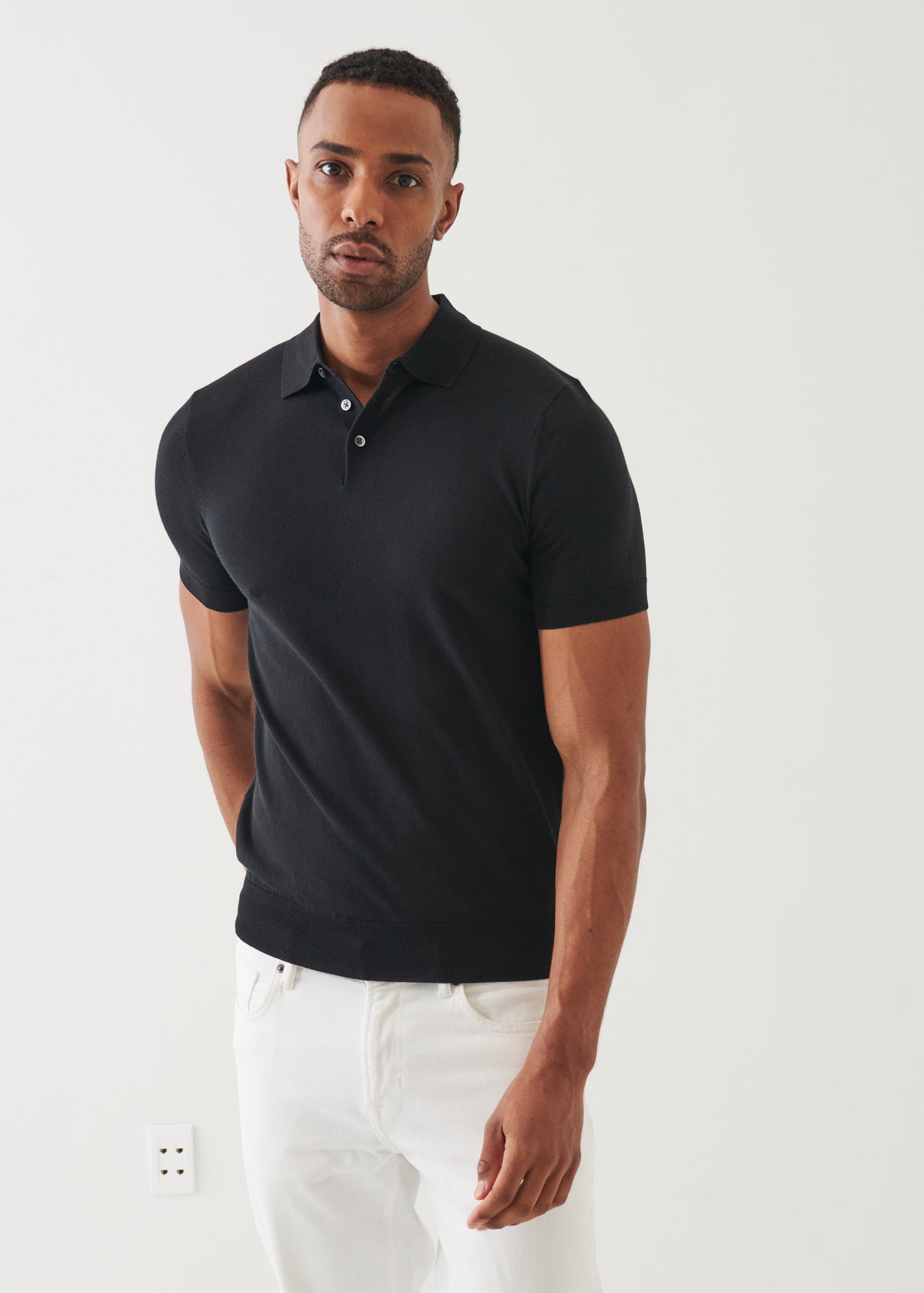 Cotton Cupro Button Polo