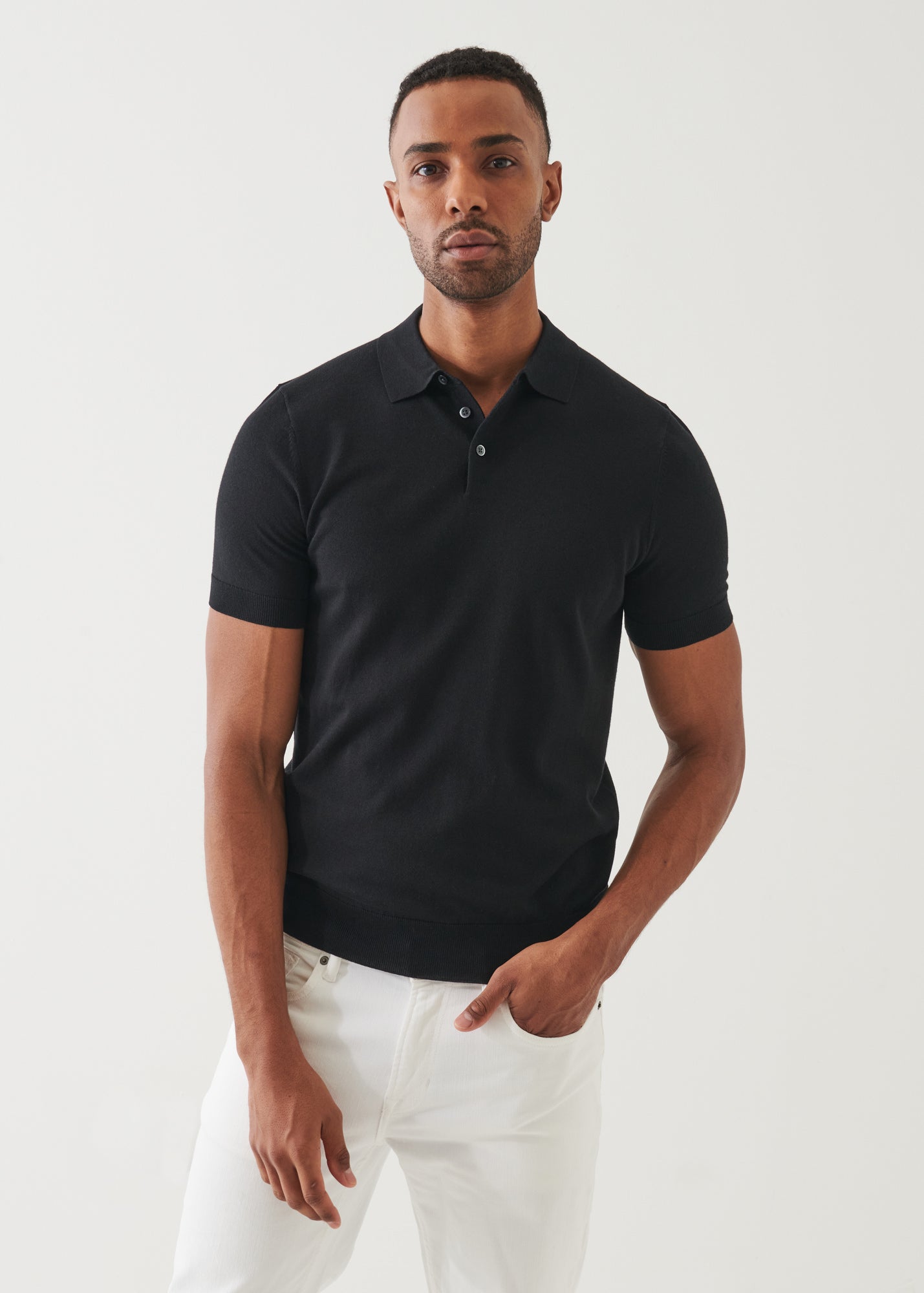 Cotton Cupro Button Polo