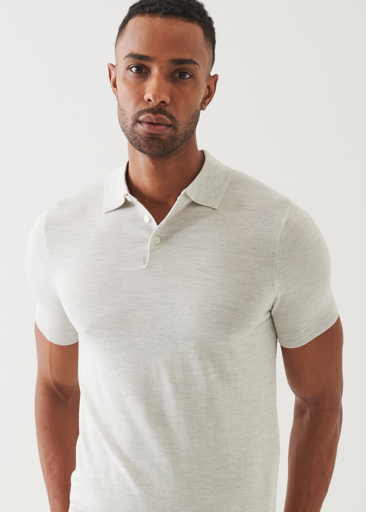 Cotton Cupro Button Polo