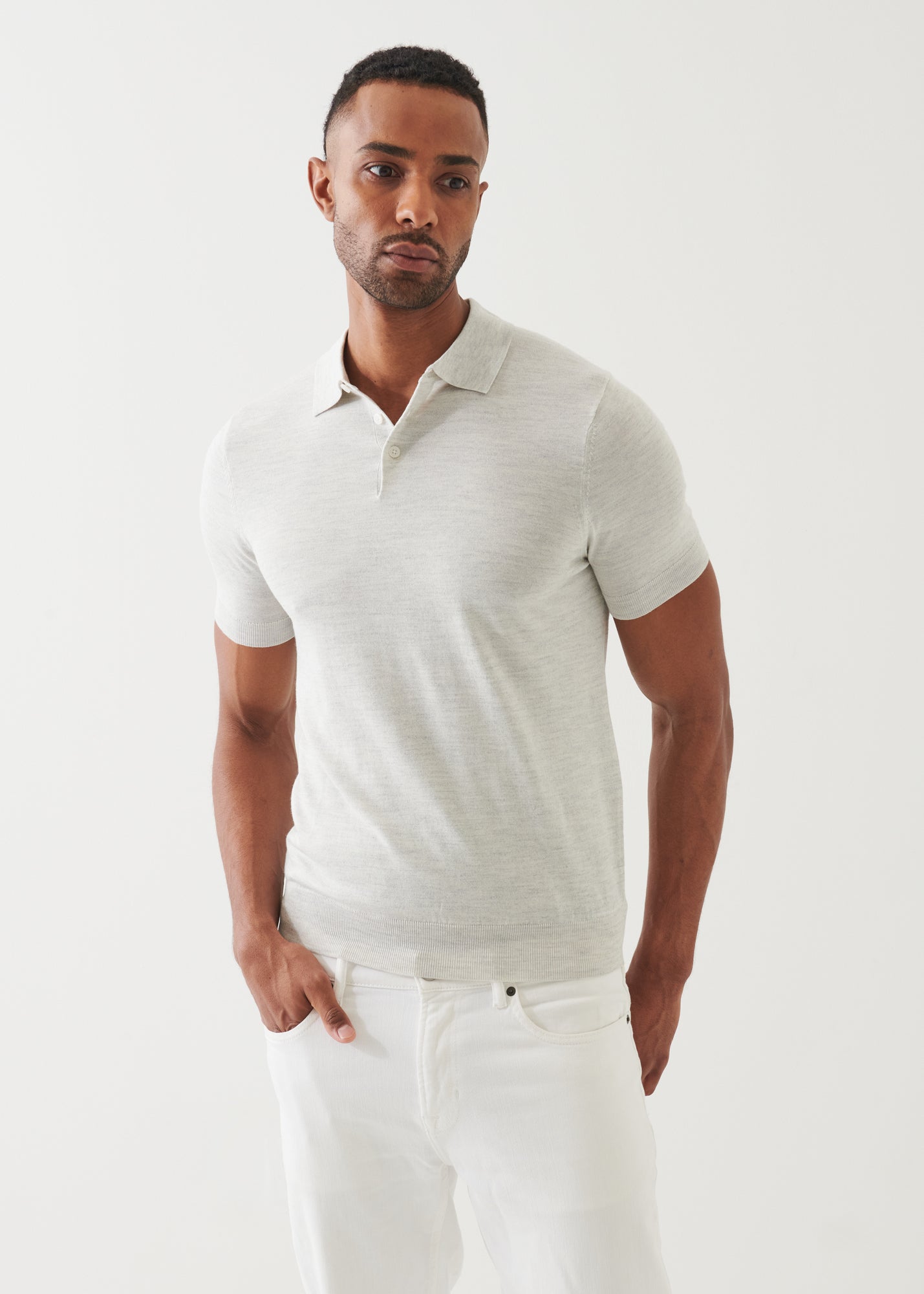 Cotton Cupro Button Polo