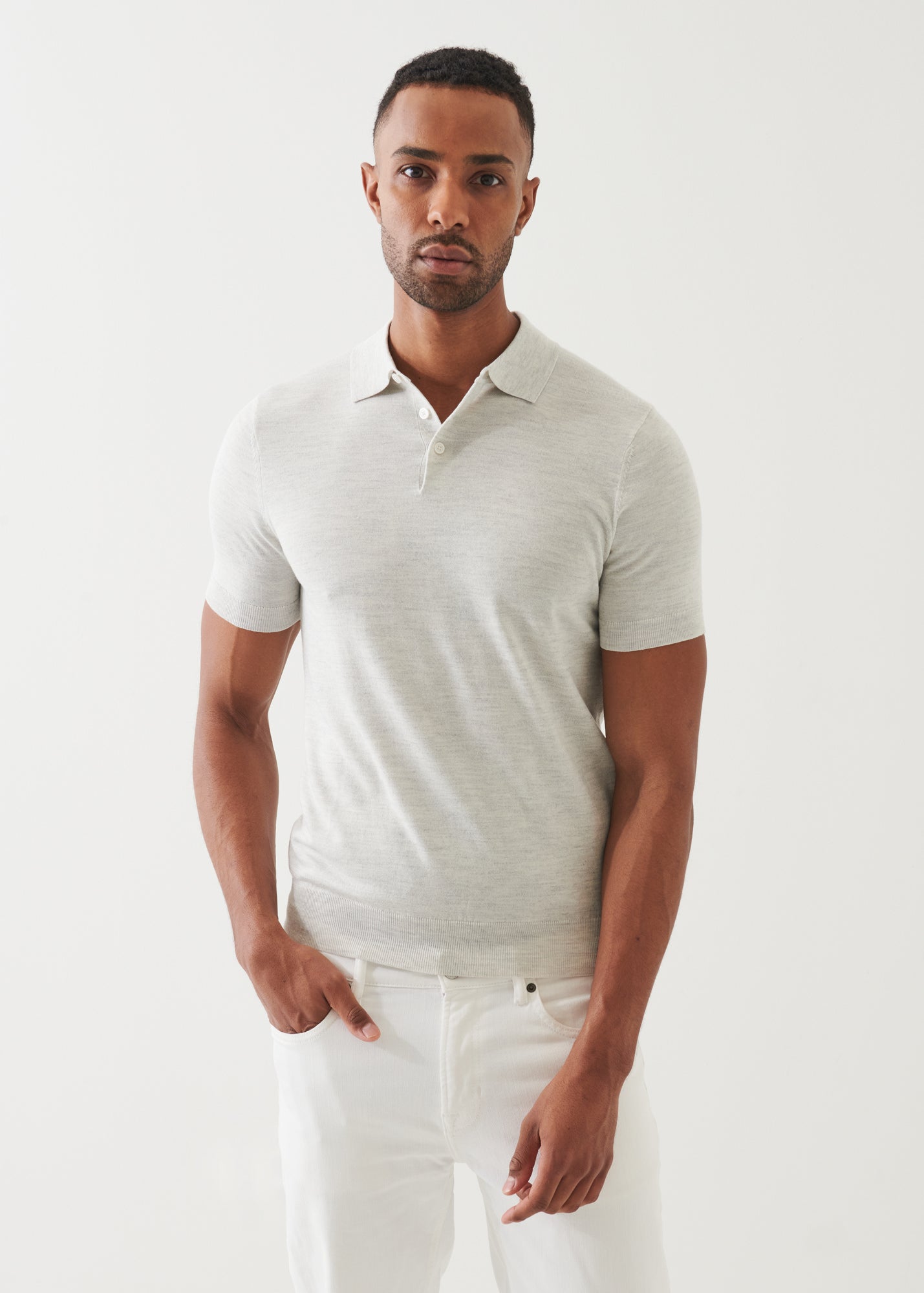 Cotton Cupro Button Polo