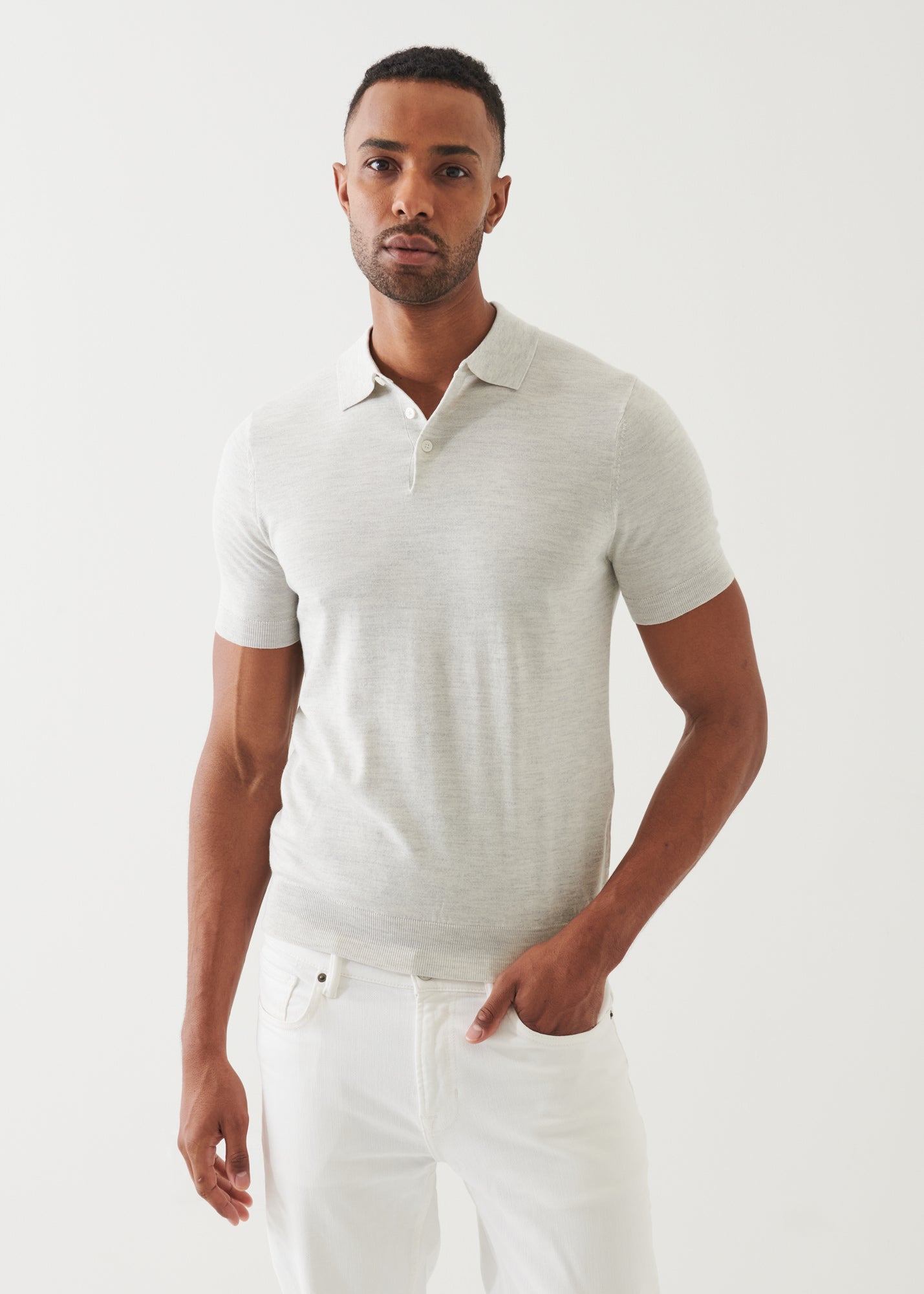 Cotton Cupro Button Polo