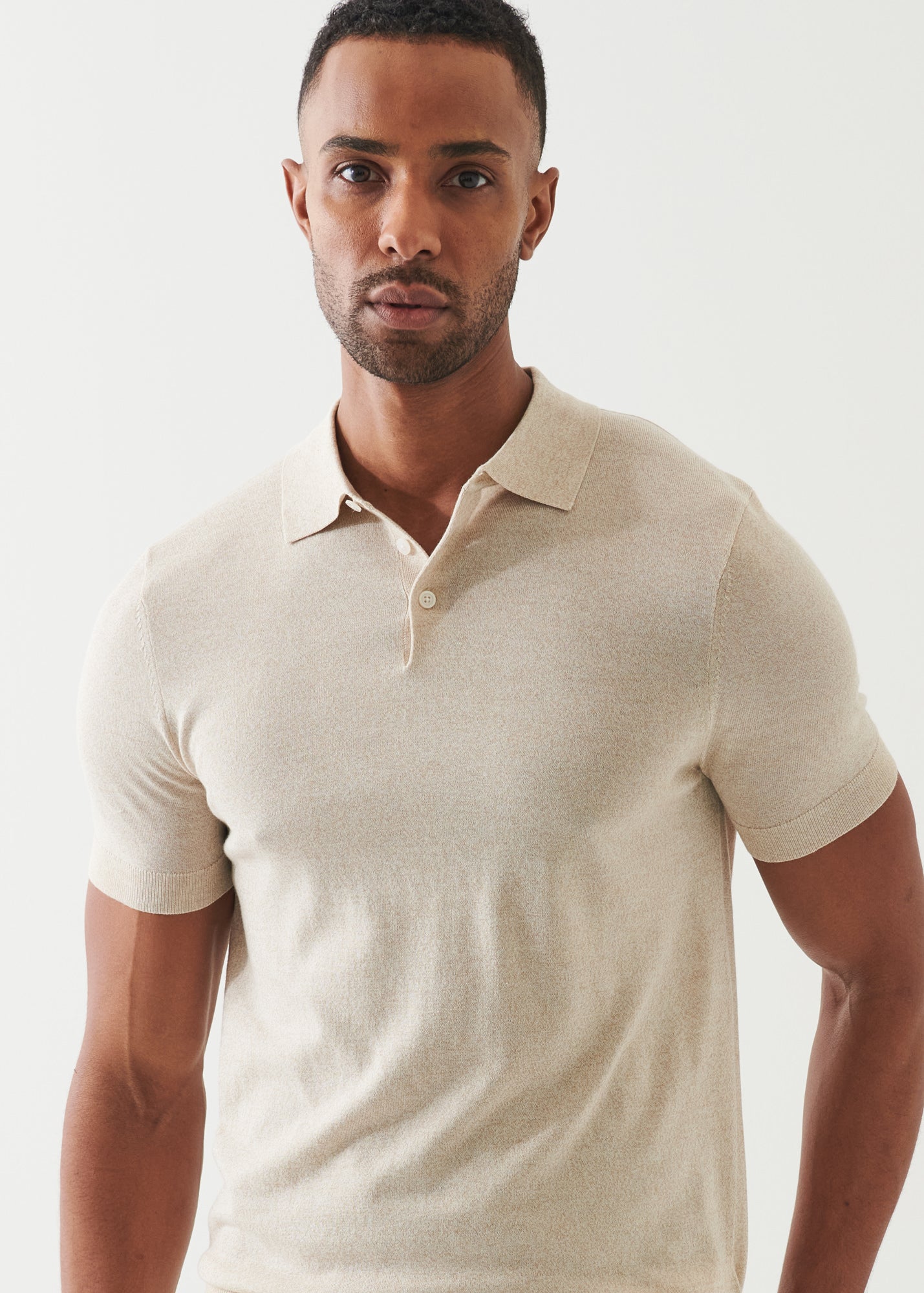 Cotton Cupro Button Polo