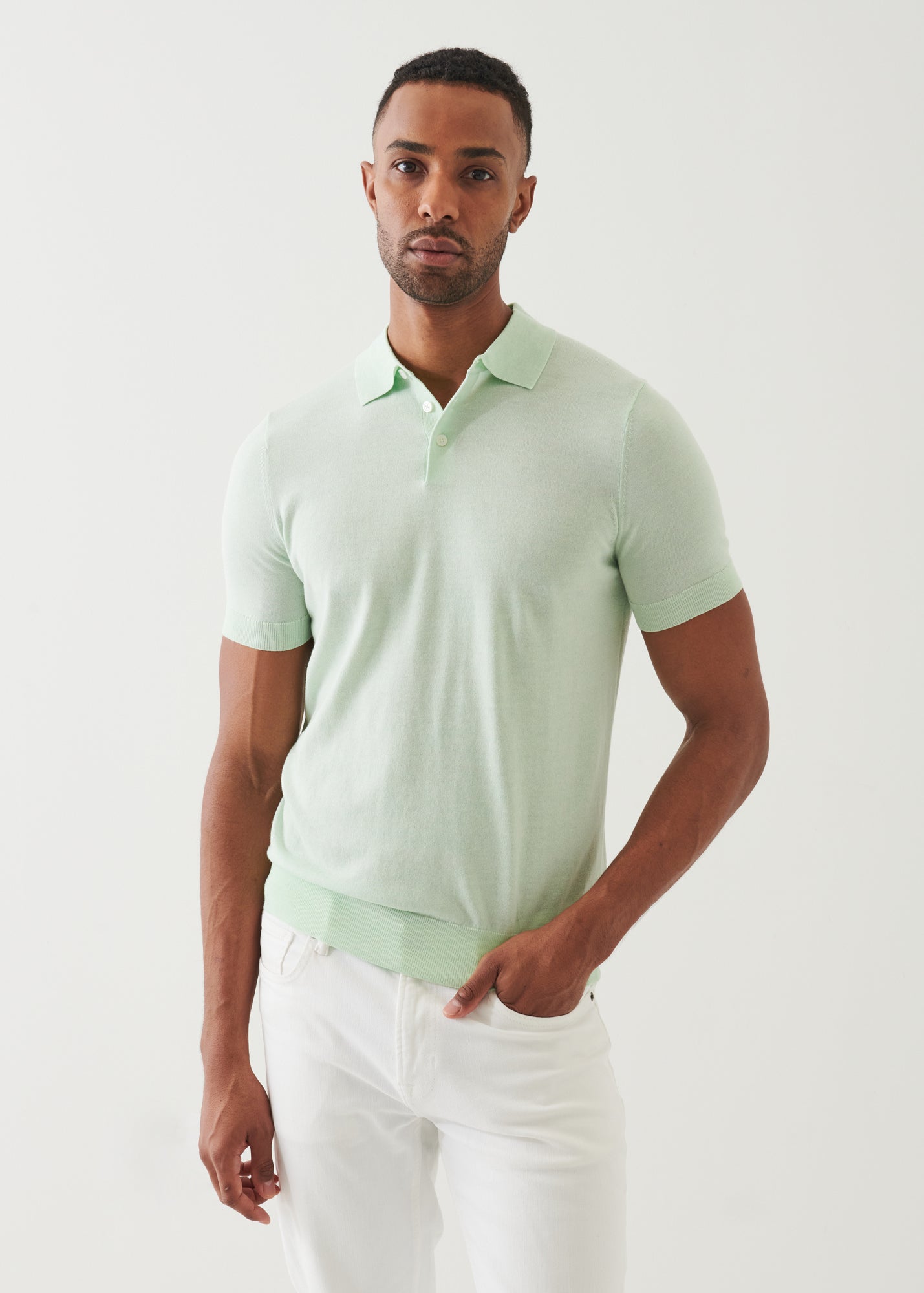 Cotton Cupro Button Polo