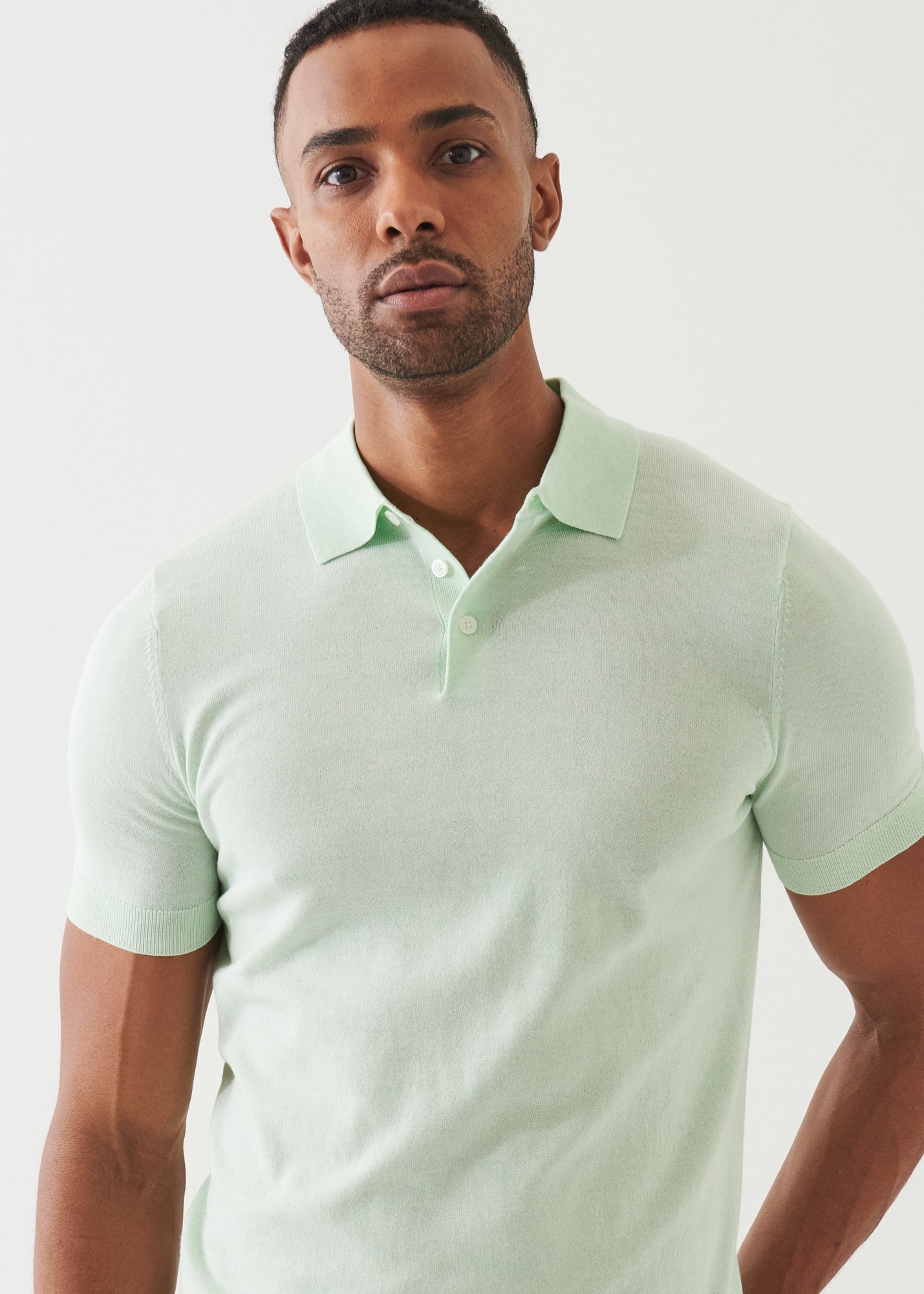 Cotton Cupro Button Polo